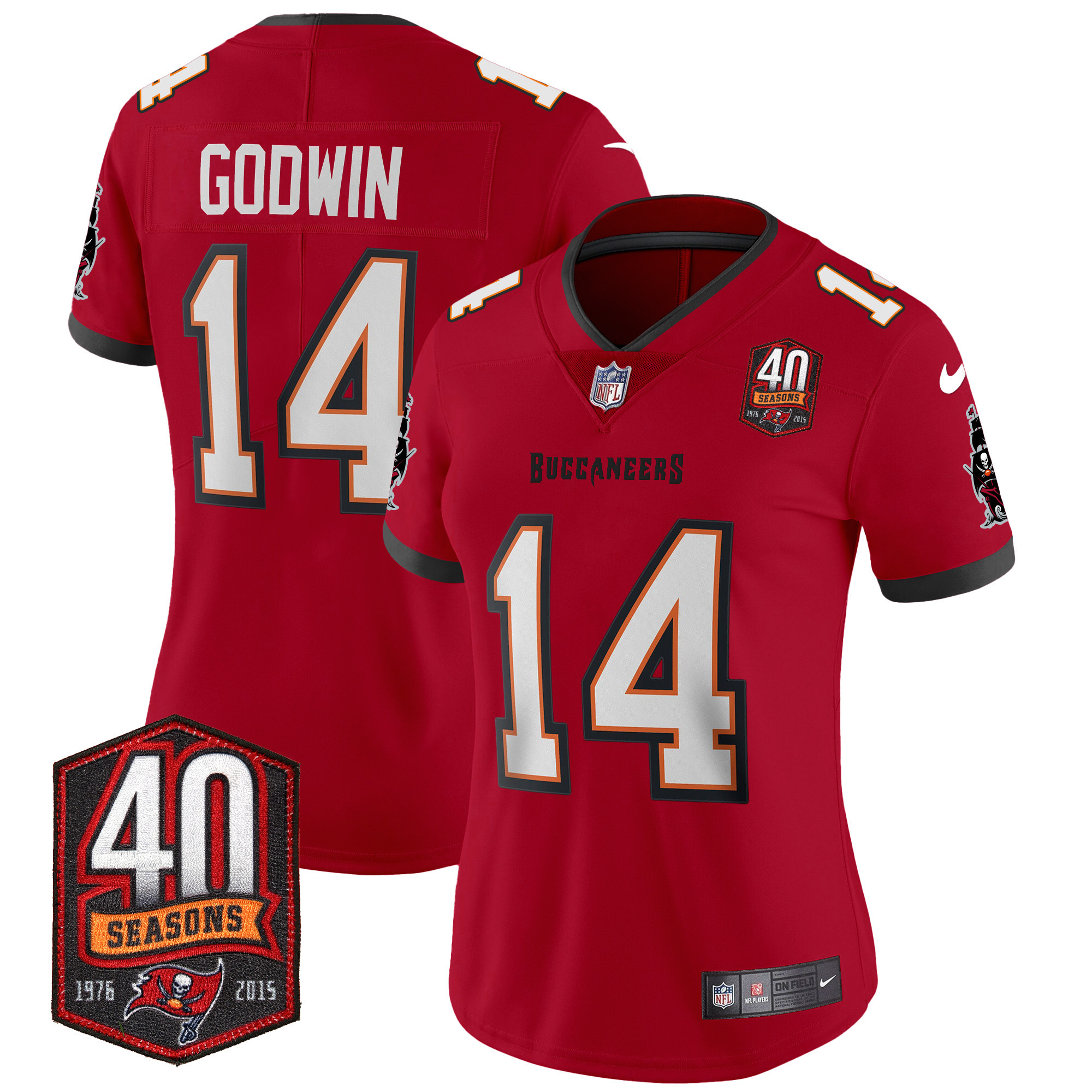 Women's Buccaneers 40th Season Patch Vapor Limited Jersey - All Stitched - Image 17