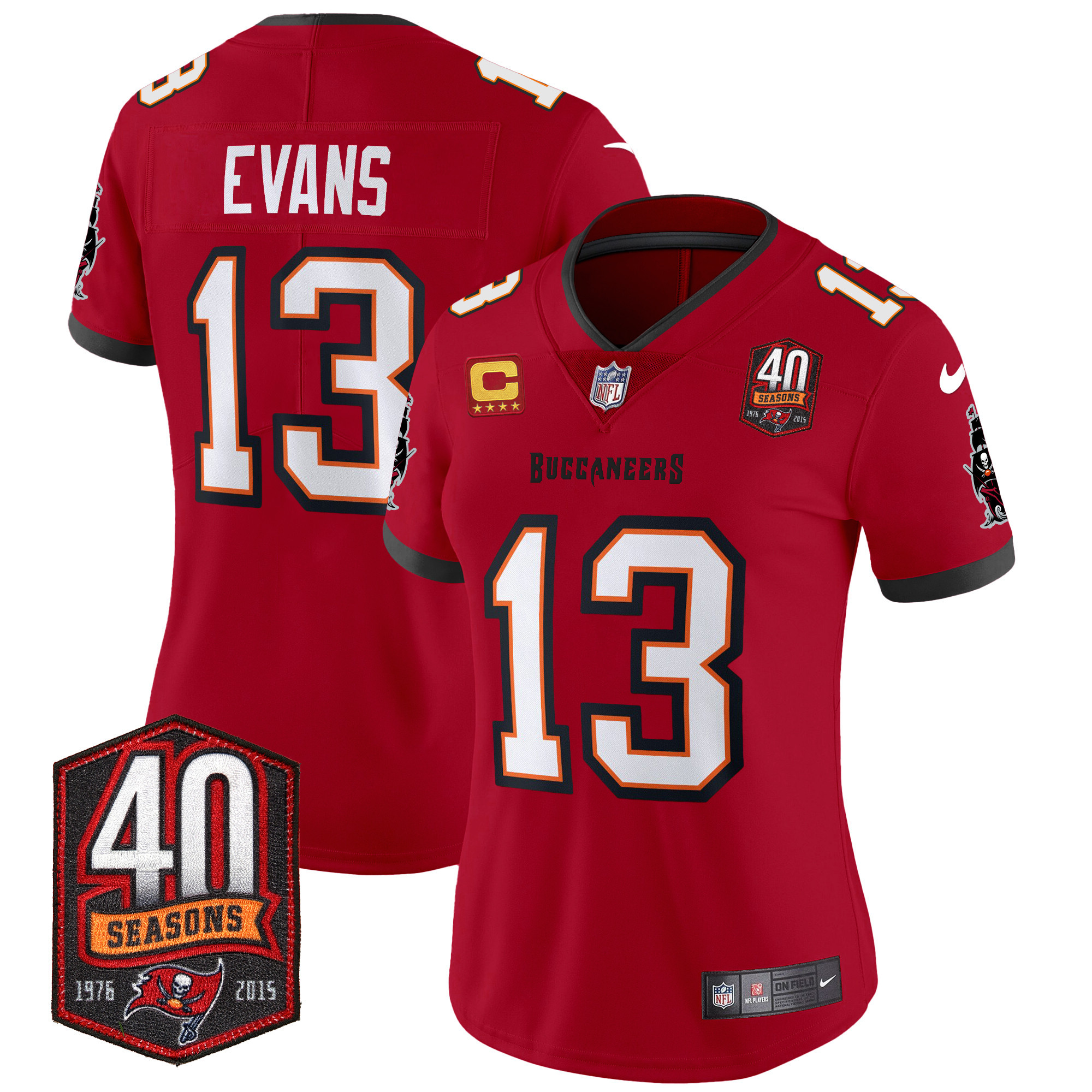 Women's Buccaneers 40th Season Patch Vapor Limited Jersey - All Stitched - Image 16