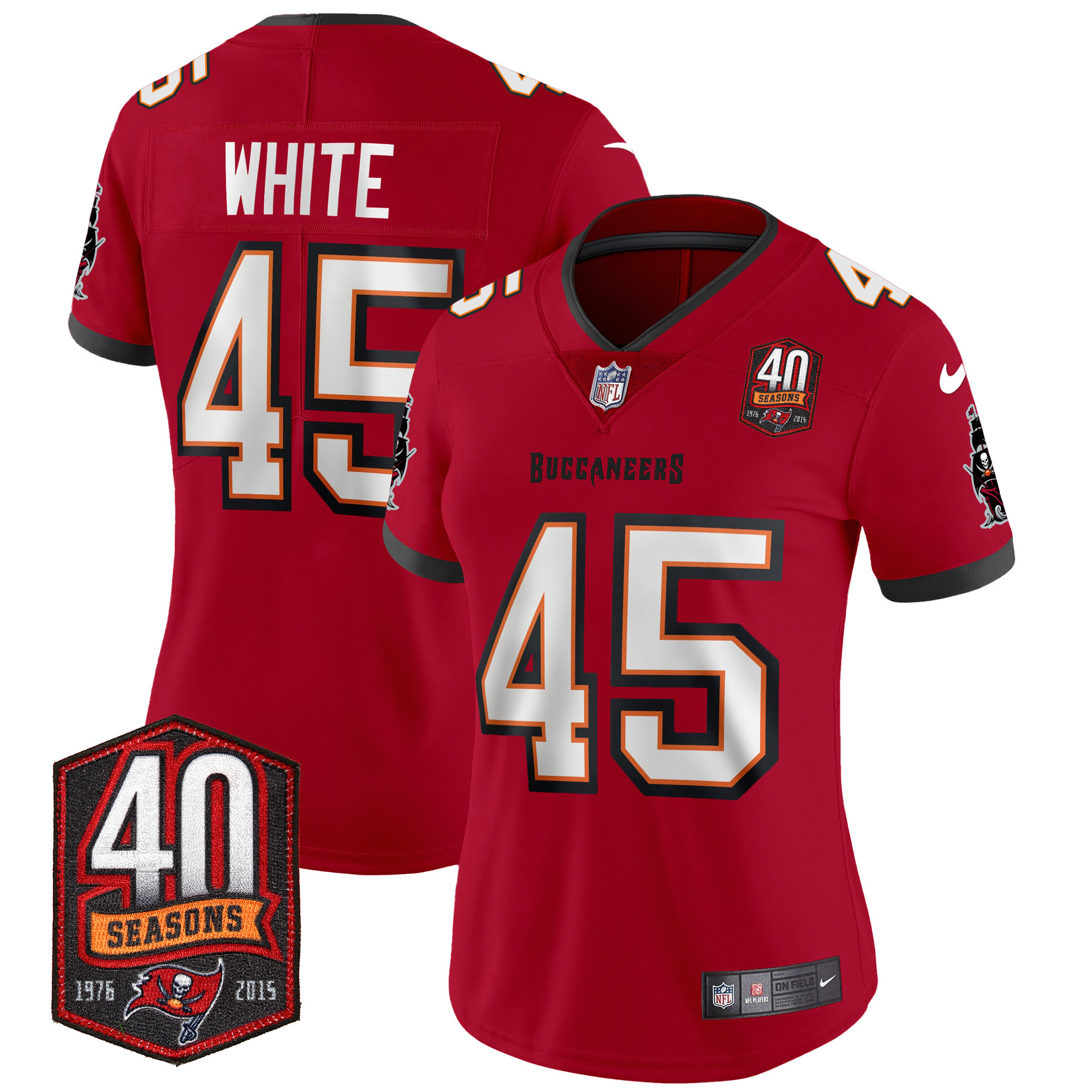 Women's Buccaneers 40th Season Patch Vapor Limited Jersey - All Stitched - Image 21