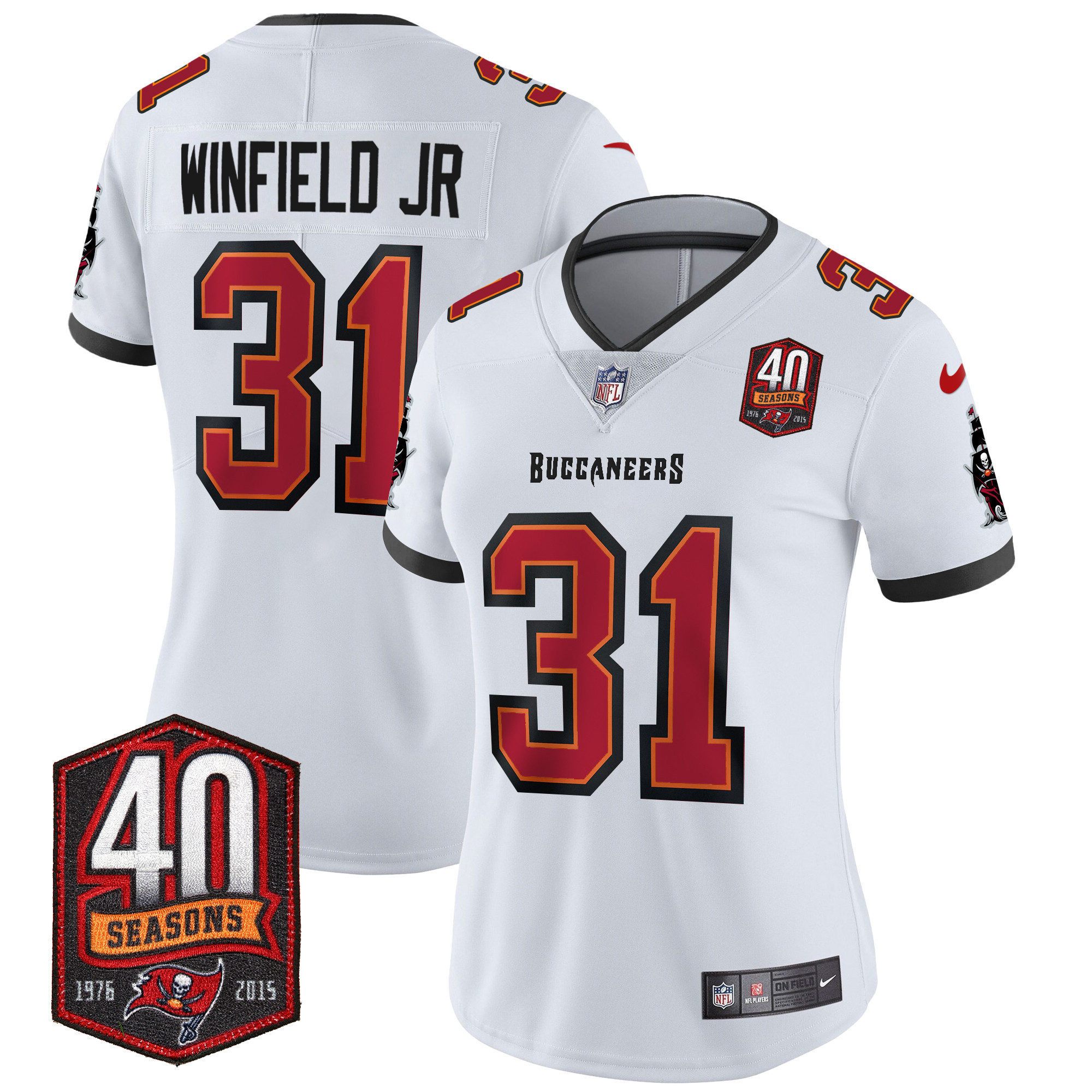 Women's Buccaneers 40th Season Patch Vapor Limited Jersey - All Stitched - Image 27