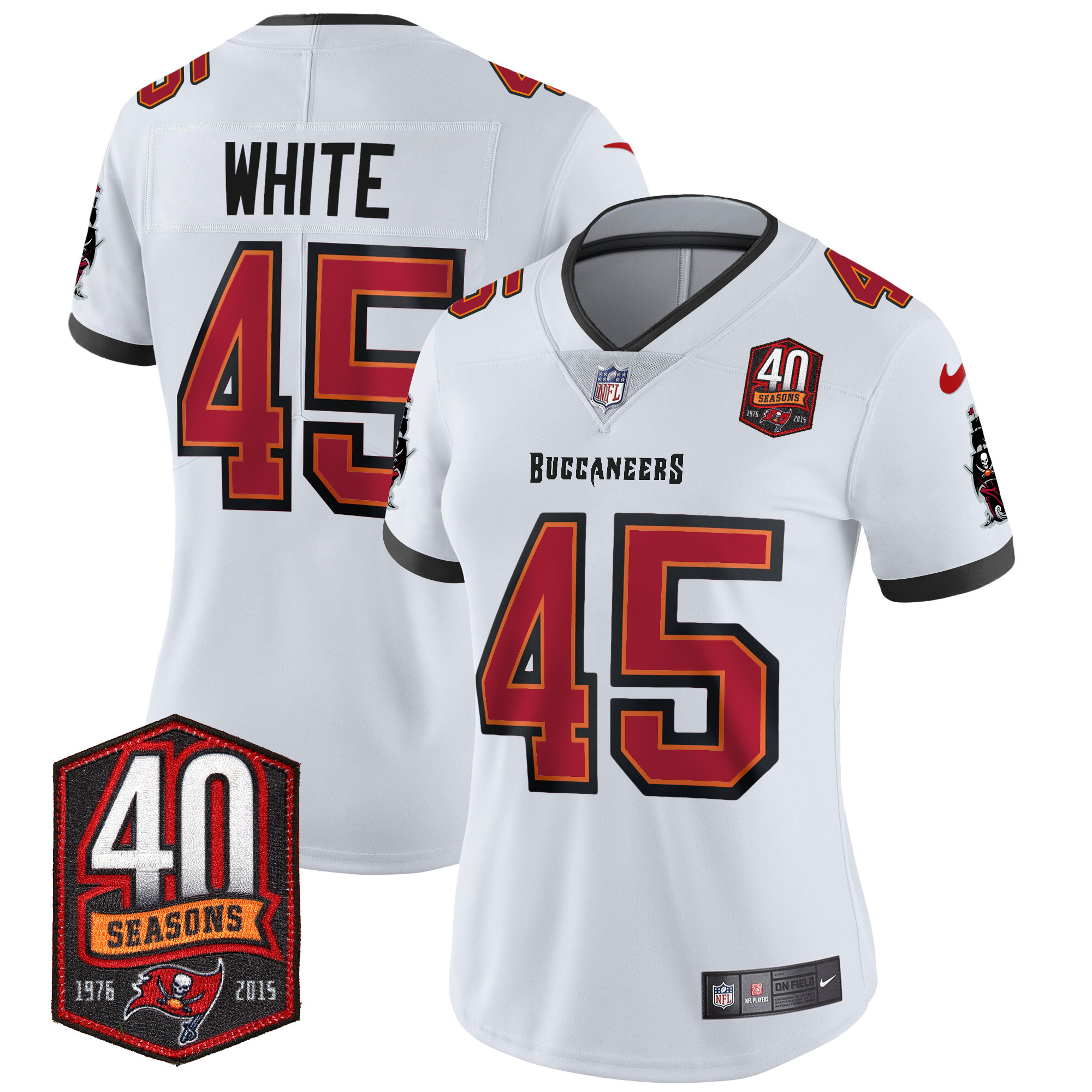Women's Buccaneers 40th Season Patch Vapor Limited Jersey - All Stitched - Image 28