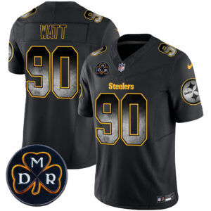 Men's Steelers DMR Patch Arch Smoke Vapor Limited Jersey - All Stitched