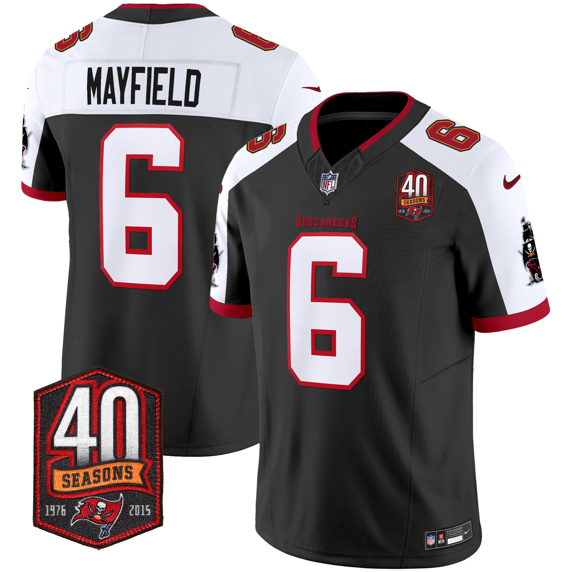 Men's Buccaneers 40th Season Patch Vapor Limited Jersey - All Stitched - Image 4