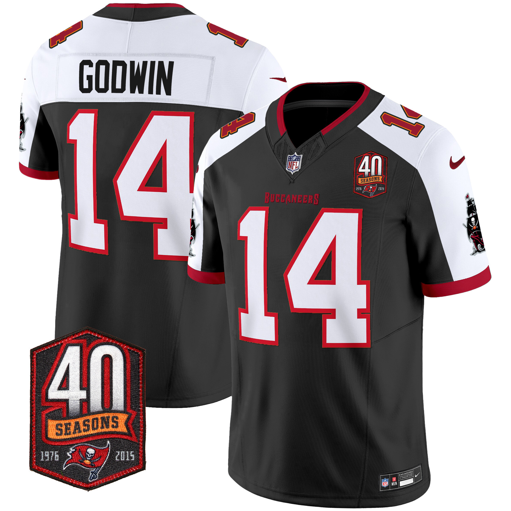 Men's Buccaneers 40th Season Patch Vapor Limited Jersey - All Stitched - Image 3