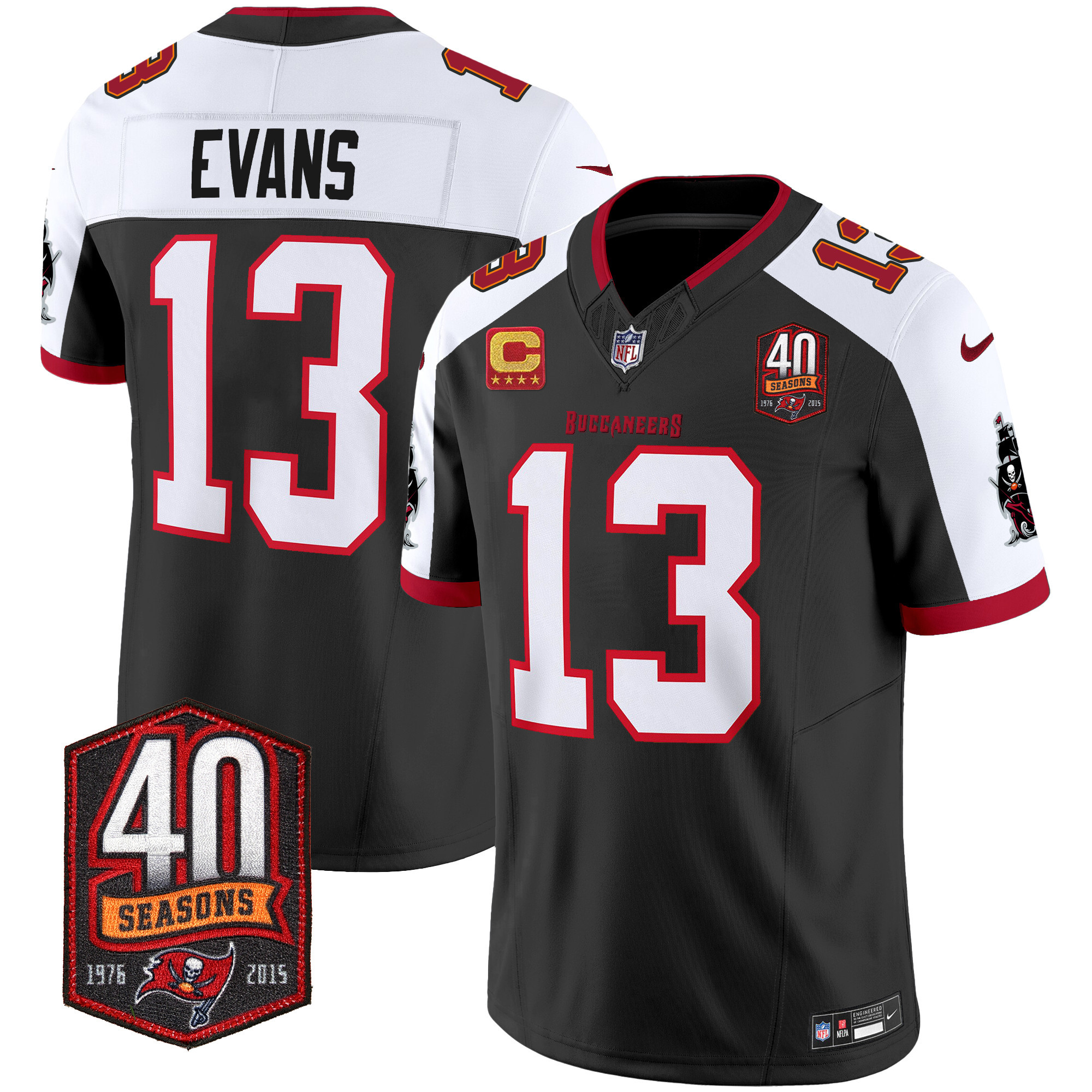 Men's Buccaneers 40th Season Patch Vapor Limited Jersey - All Stitched - Image 2