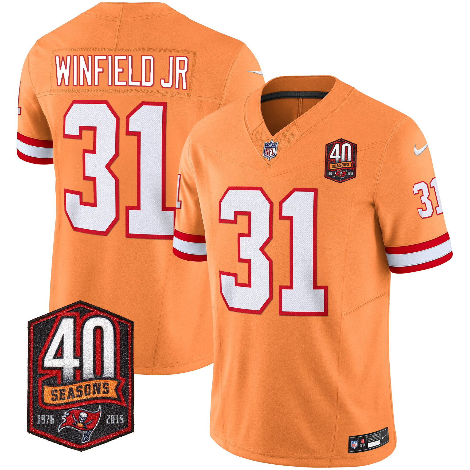 Men's Buccaneers 40th Season Patch Vapor Limited Jersey - All Stitched - Image 41