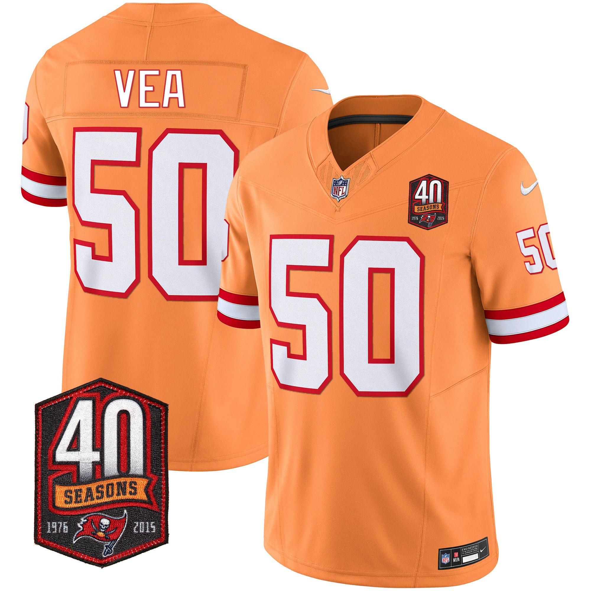 Men's Buccaneers 40th Season Patch Vapor Limited Jersey - All Stitched - Image 40