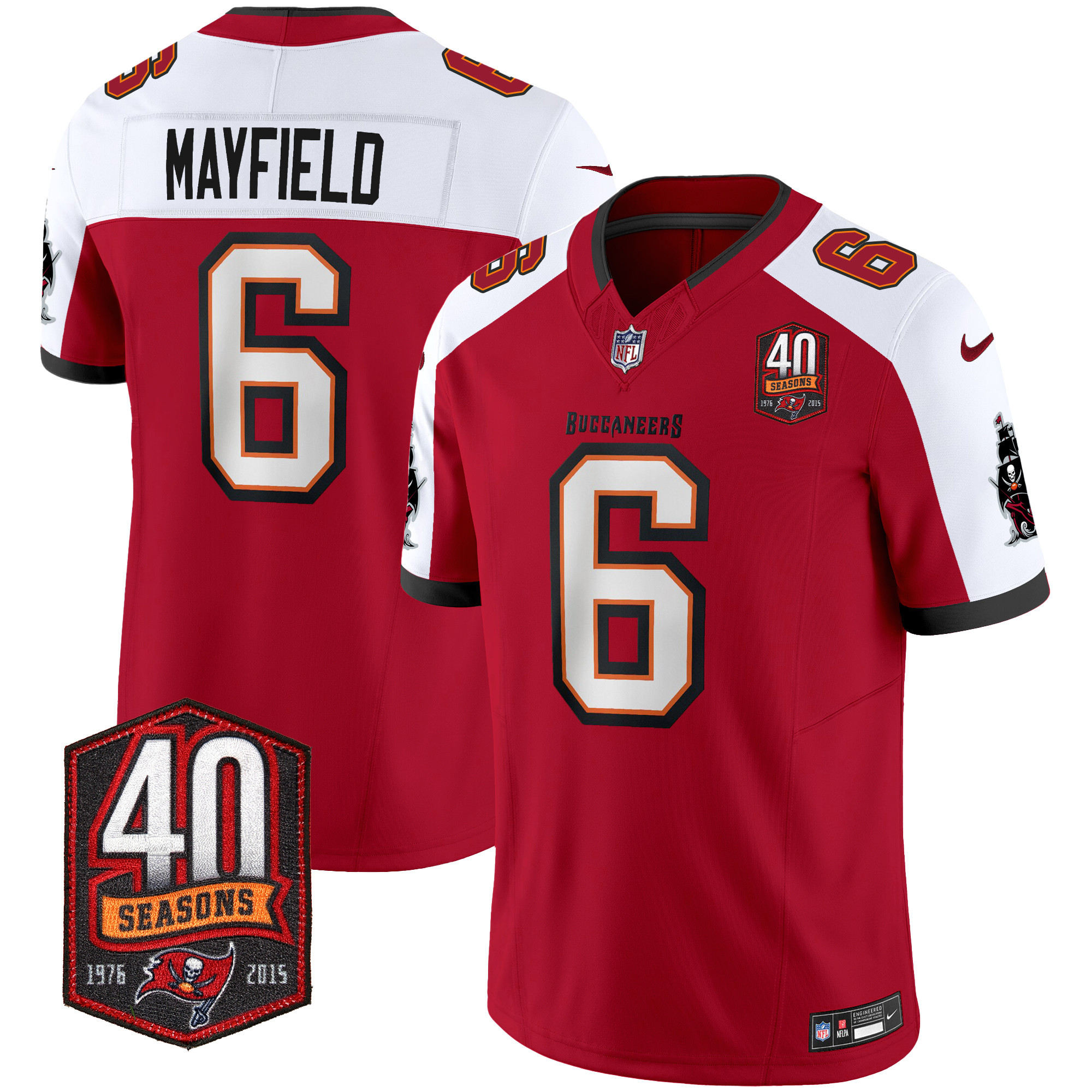 Men's Buccaneers 40th Season Patch Vapor Limited Jersey - All Stitched - Image 11