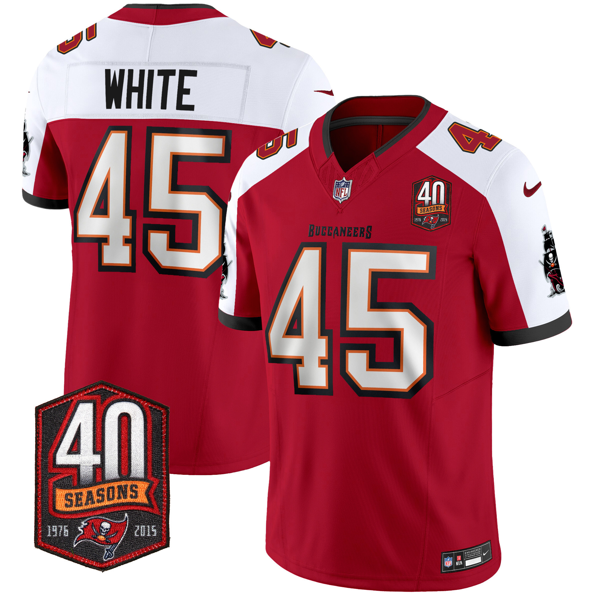 Men's Buccaneers 40th Season Patch Vapor Limited Jersey - All Stitched - Image 14
