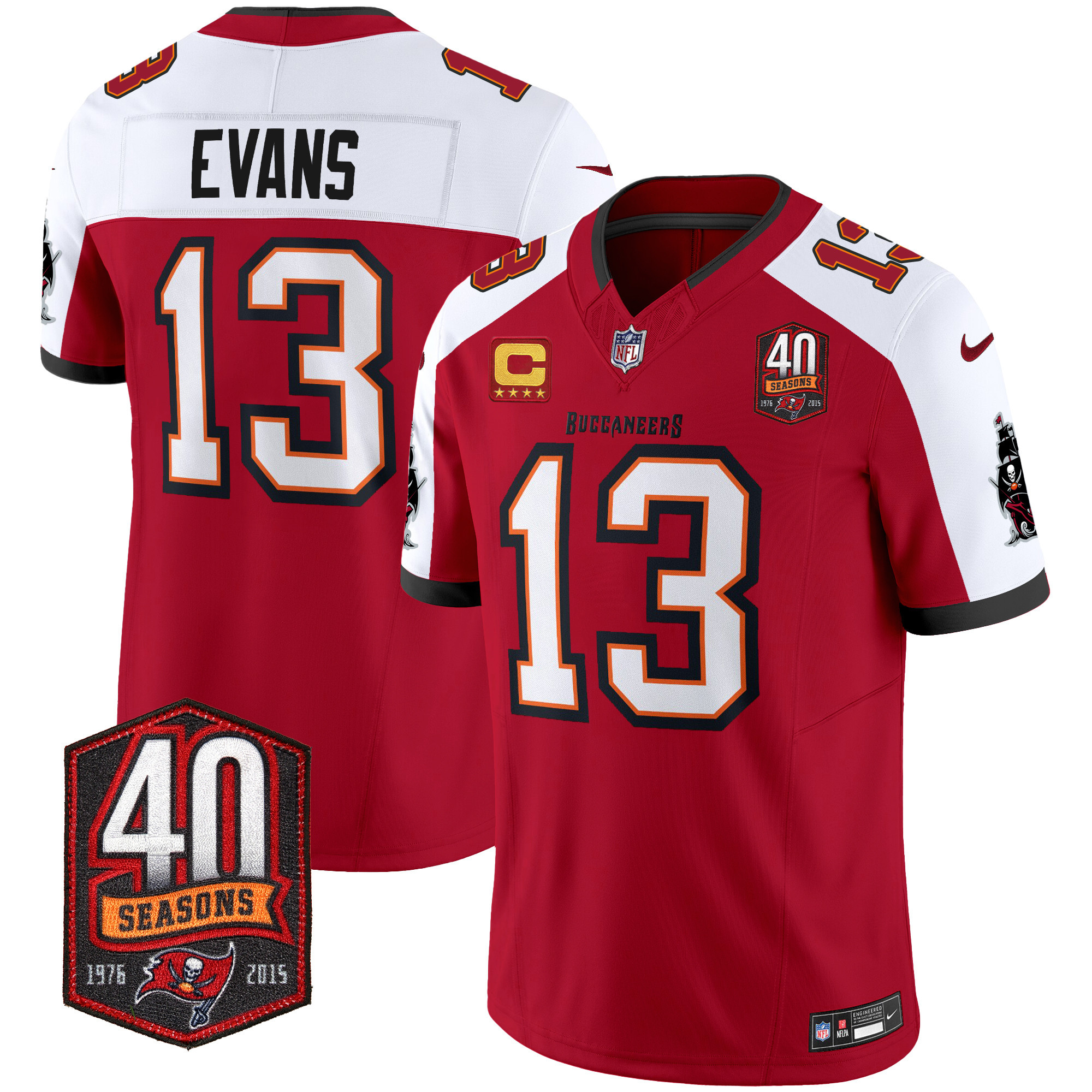Men's Buccaneers 40th Season Patch Vapor Limited Jersey - All Stitched - Image 9