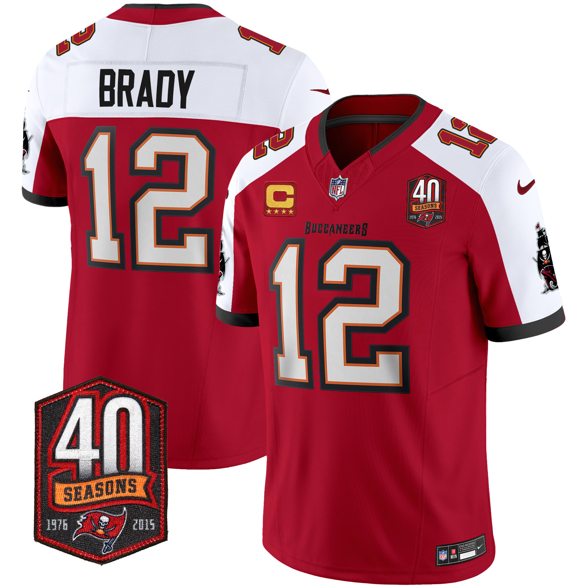 Men's Buccaneers 40th Season Patch Vapor Limited Jersey - All Stitched - Image 8
