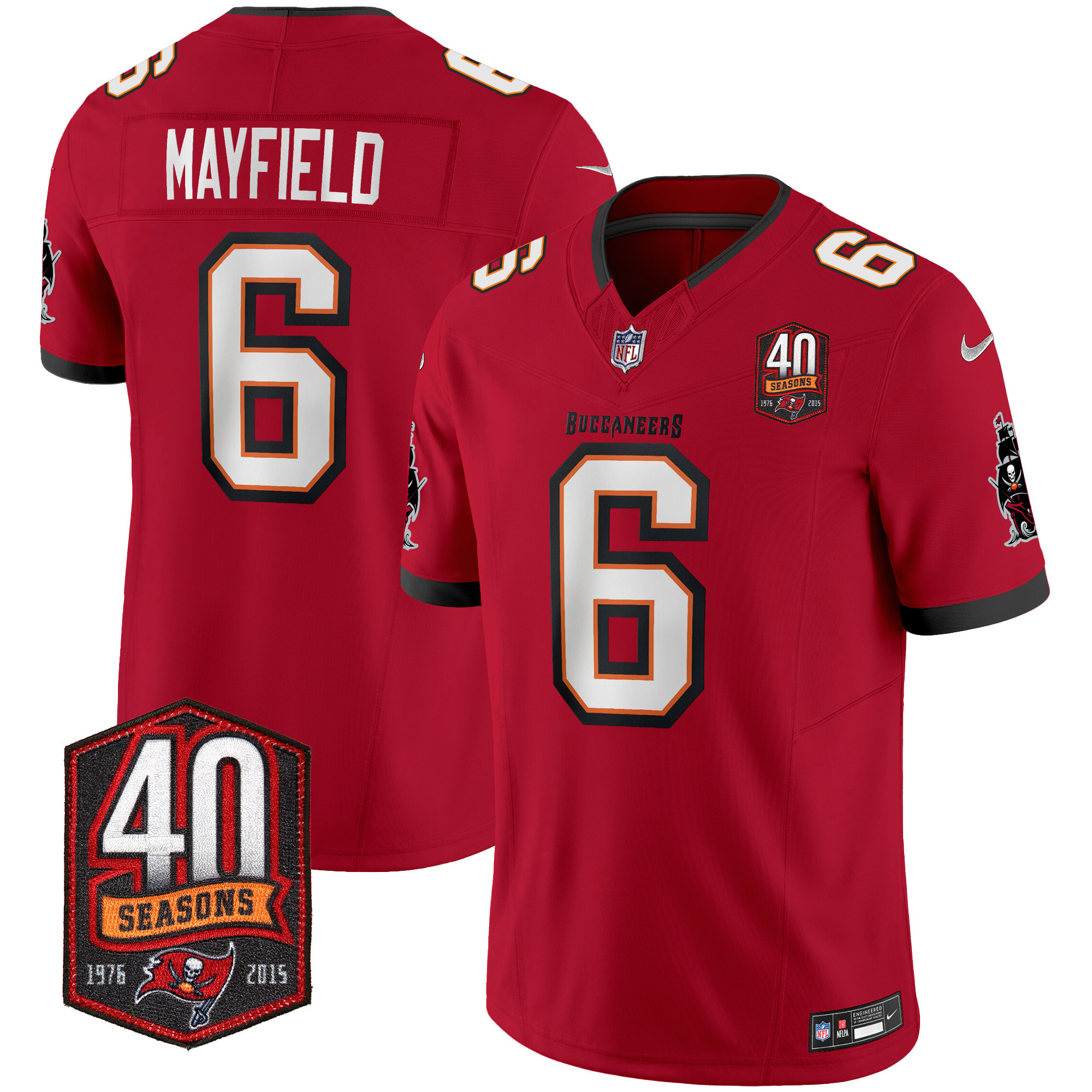 Men's Buccaneers 40th Season Patch Vapor Limited Jersey - All Stitched - Image 18