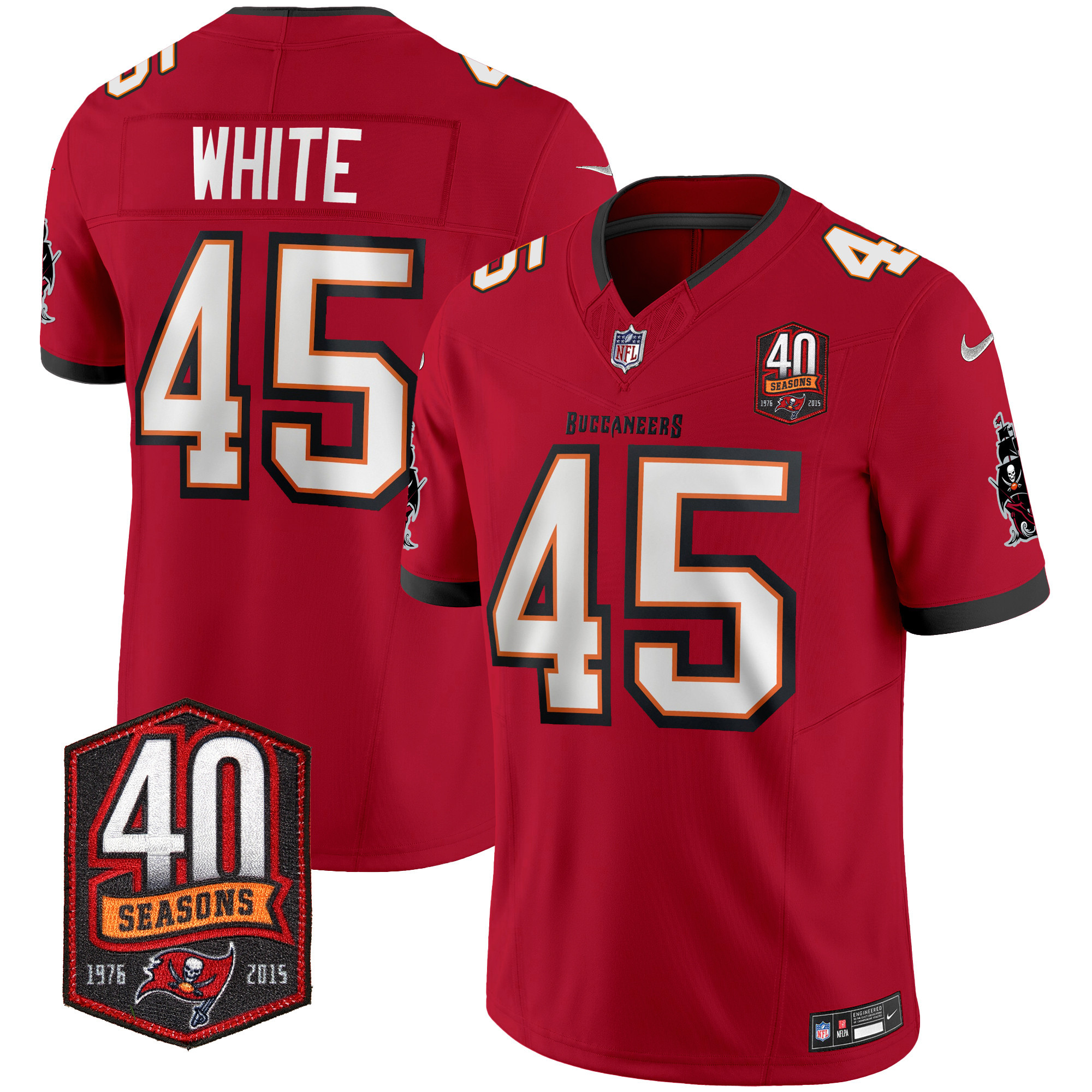 Men's Buccaneers 40th Season Patch Vapor Limited Jersey - All Stitched - Image 21
