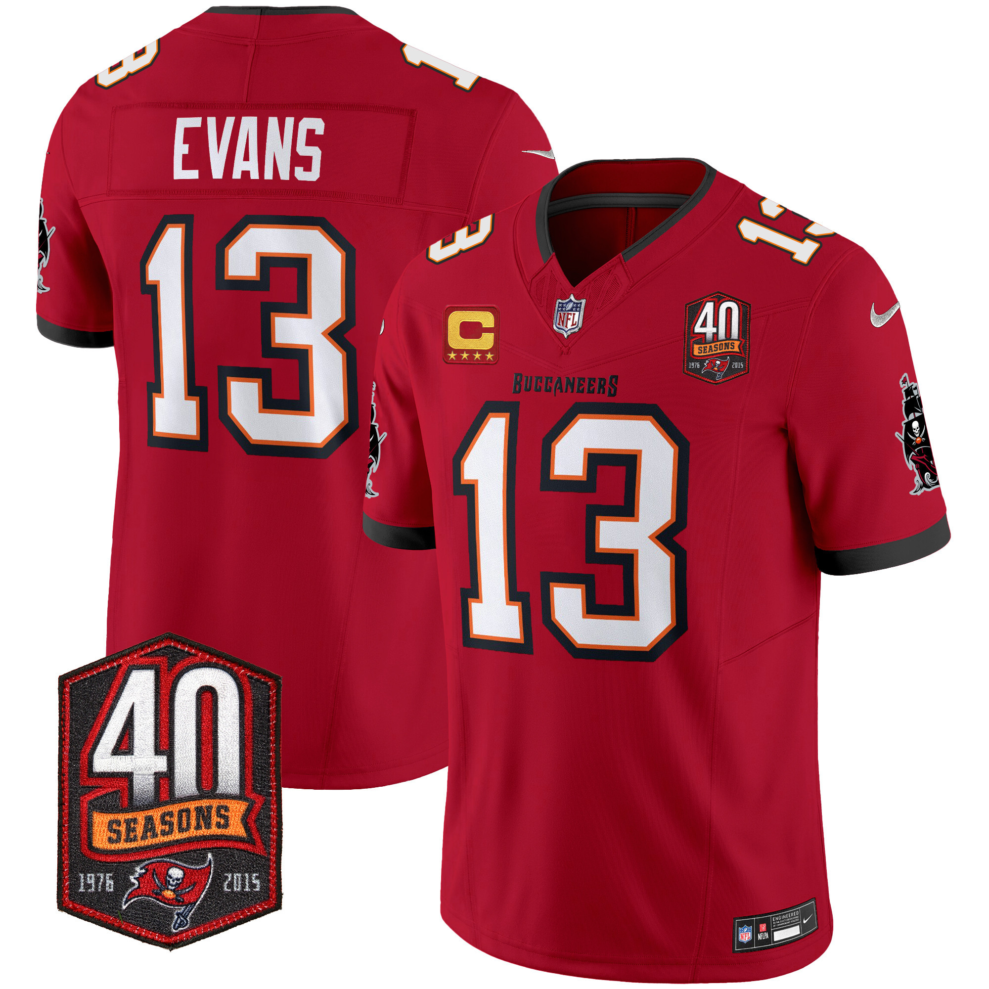 Men's Buccaneers 40th Season Patch Vapor Limited Jersey - All Stitched - Image 16