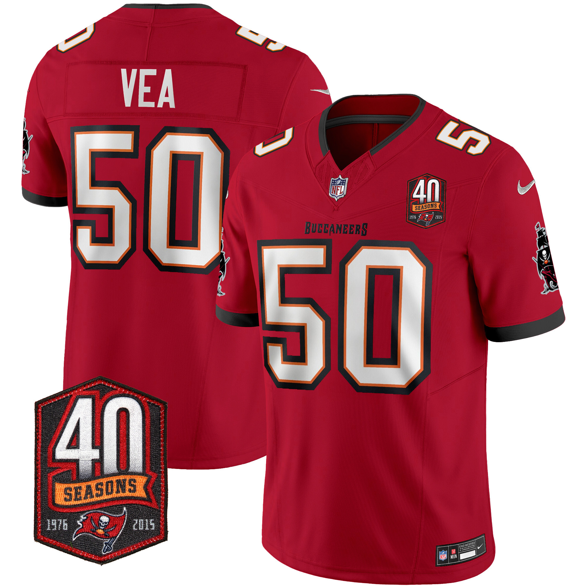 Men's Buccaneers 40th Season Patch Vapor Limited Jersey - All Stitched - Image 19