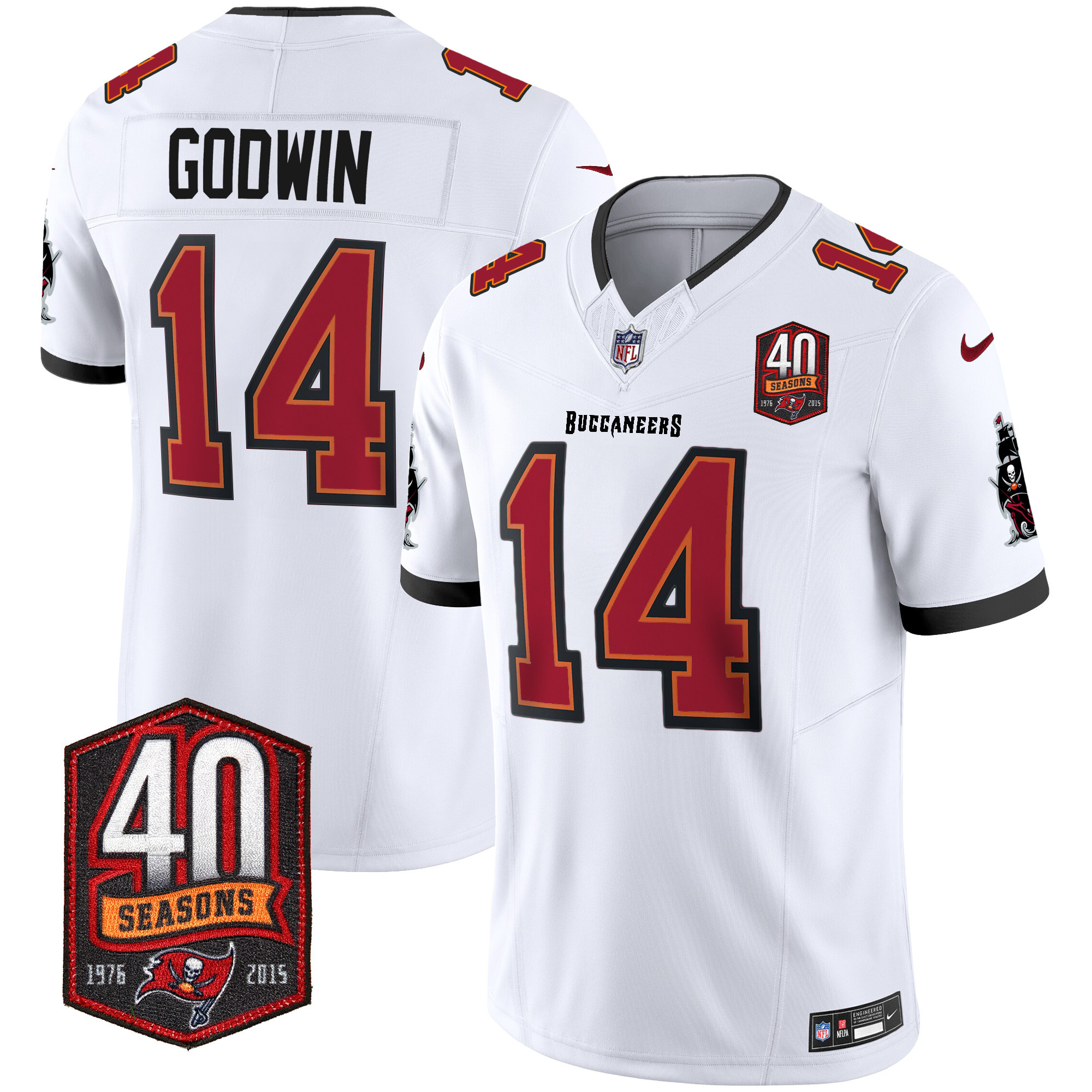 Men's Buccaneers 40th Season Patch Vapor Limited Jersey - All Stitched - Image 24