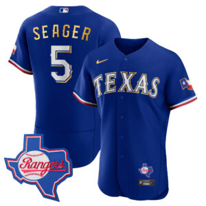 Men's Texas Rangers Gold Trim Flex Base Jersey - Texas Patch - All Stitched