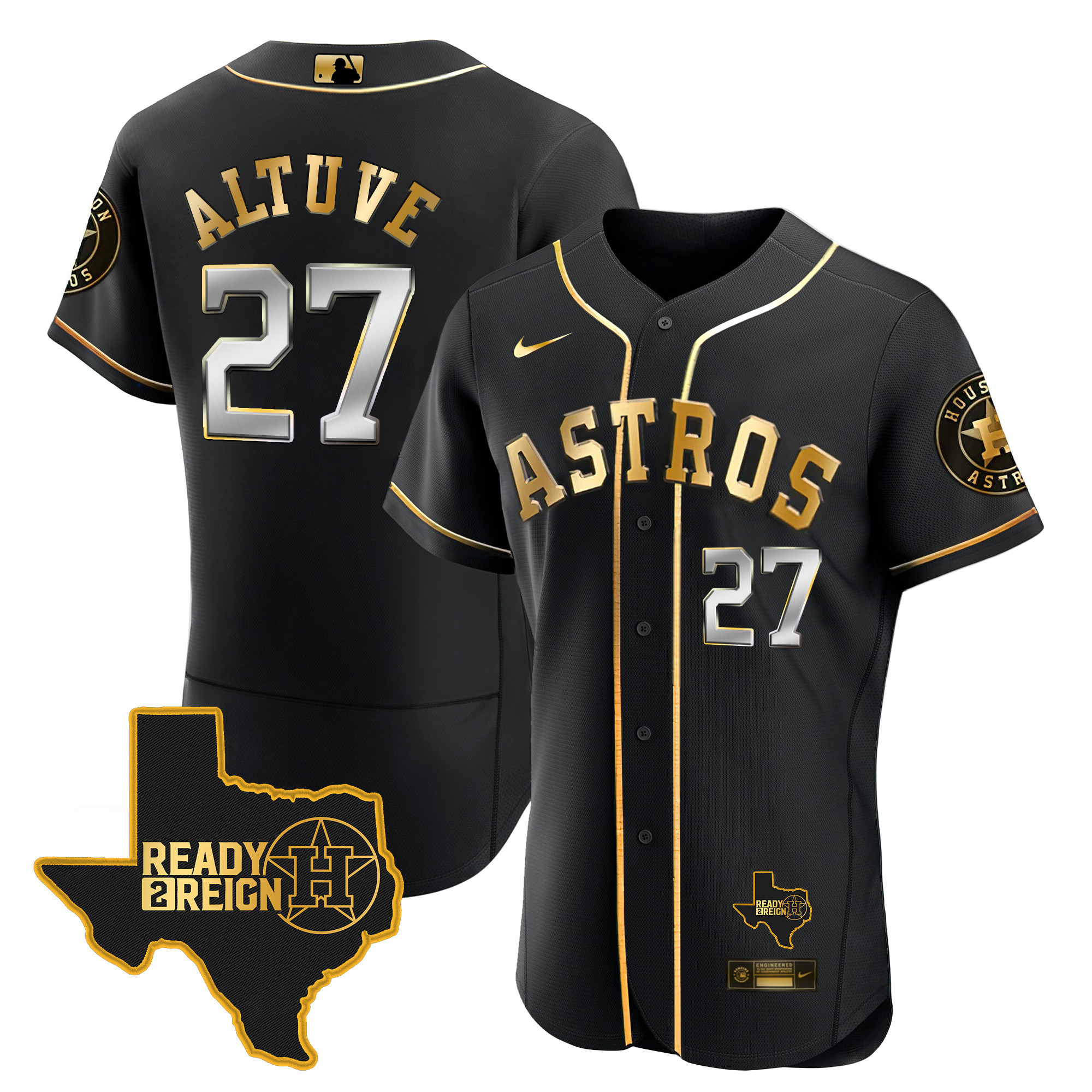 Men's Houston Astros 2024 Ready 2 Reign Flex Base Jersey - All Stitched - Image 3