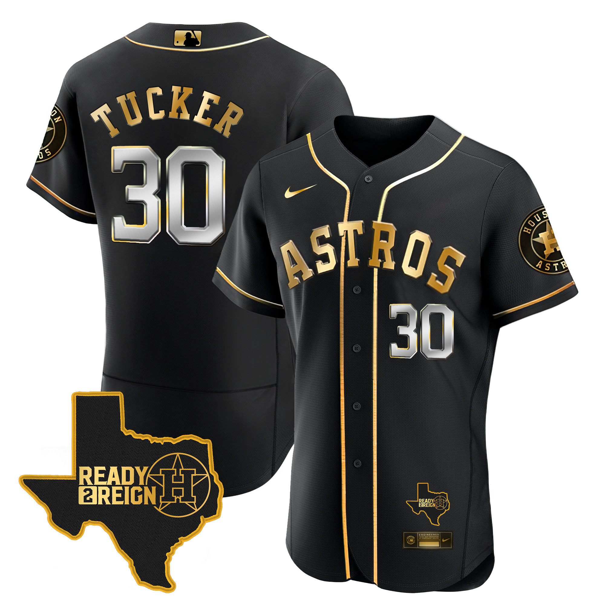 Men's Houston Astros 2024 Ready 2 Reign Flex Base Jersey - All Stitched - Image 6