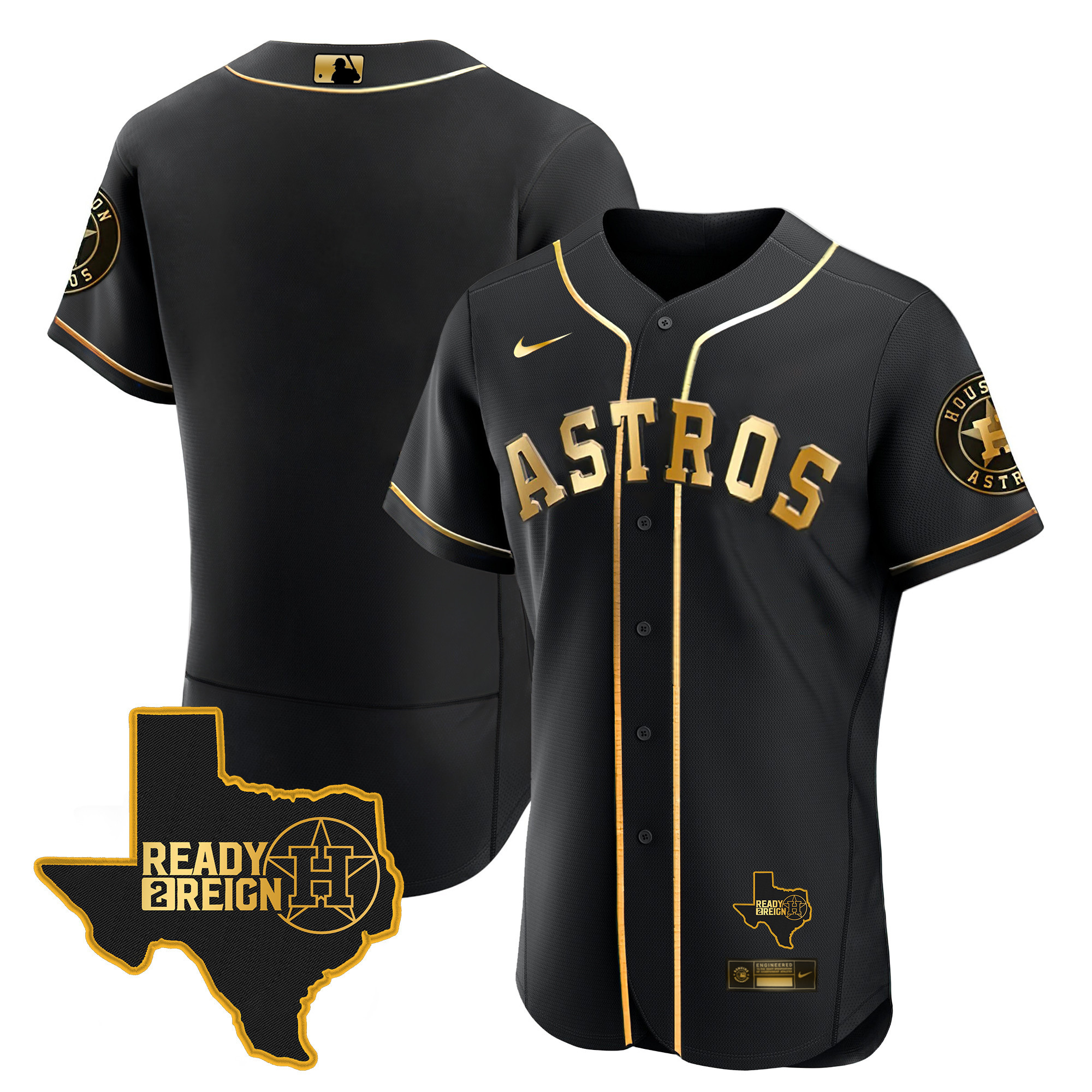 Men's Houston Astros 2024 Ready 2 Reign Flex Base Jersey - All Stitched - Image 7