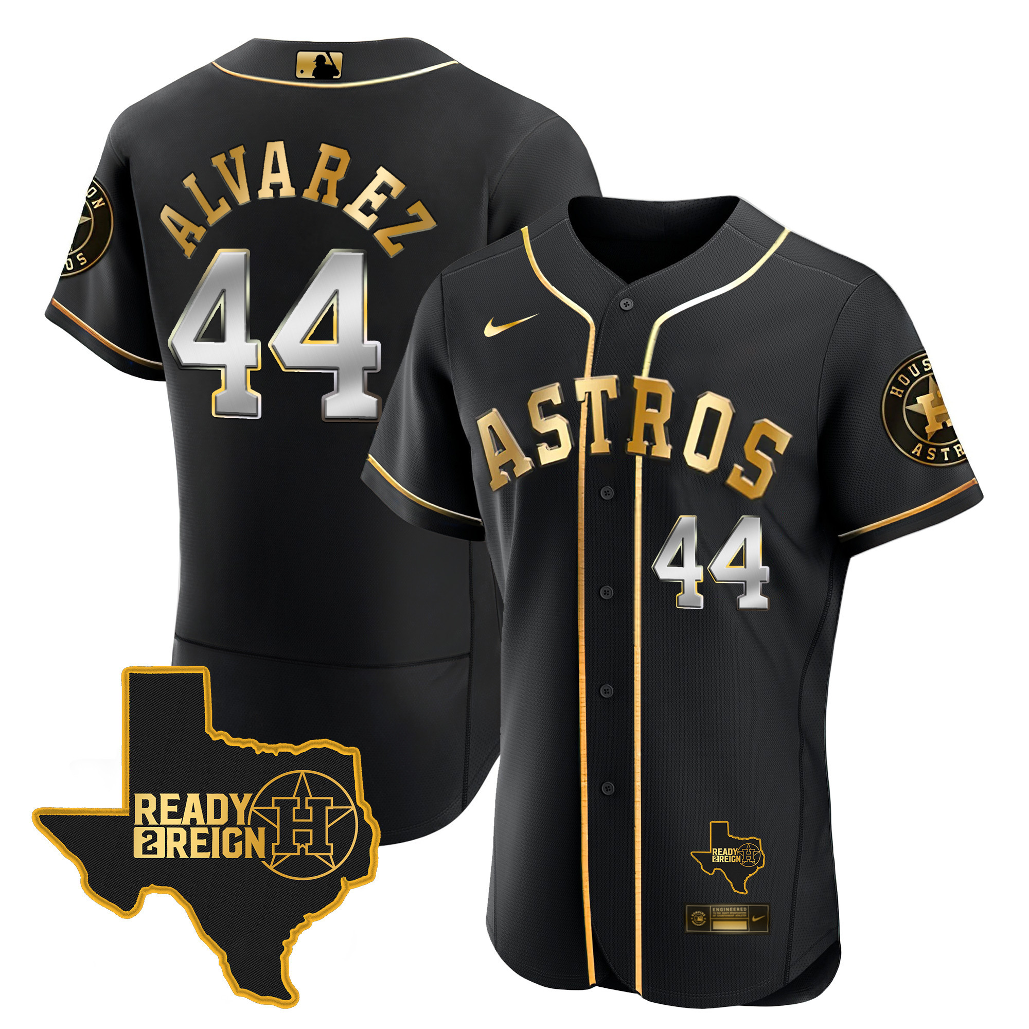 Men's Houston Astros 2024 Ready 2 Reign Flex Base Jersey - All Stitched - Image 4