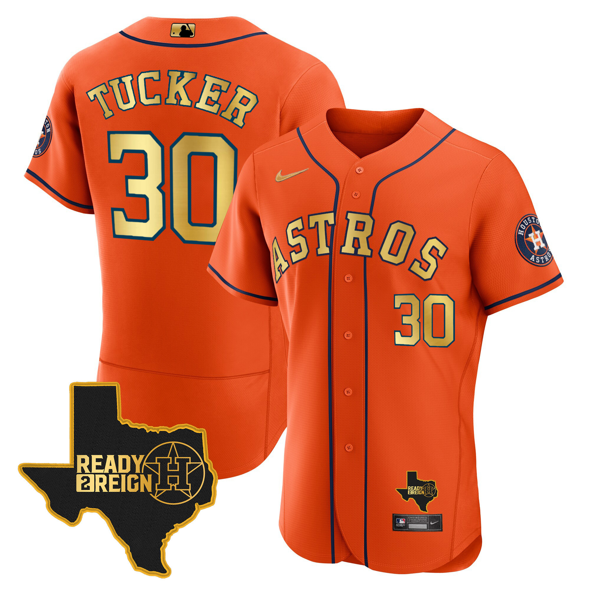 Men's Houston Astros 2024 Ready 2 Reign Flex Base Jersey - All Stitched - Image 20