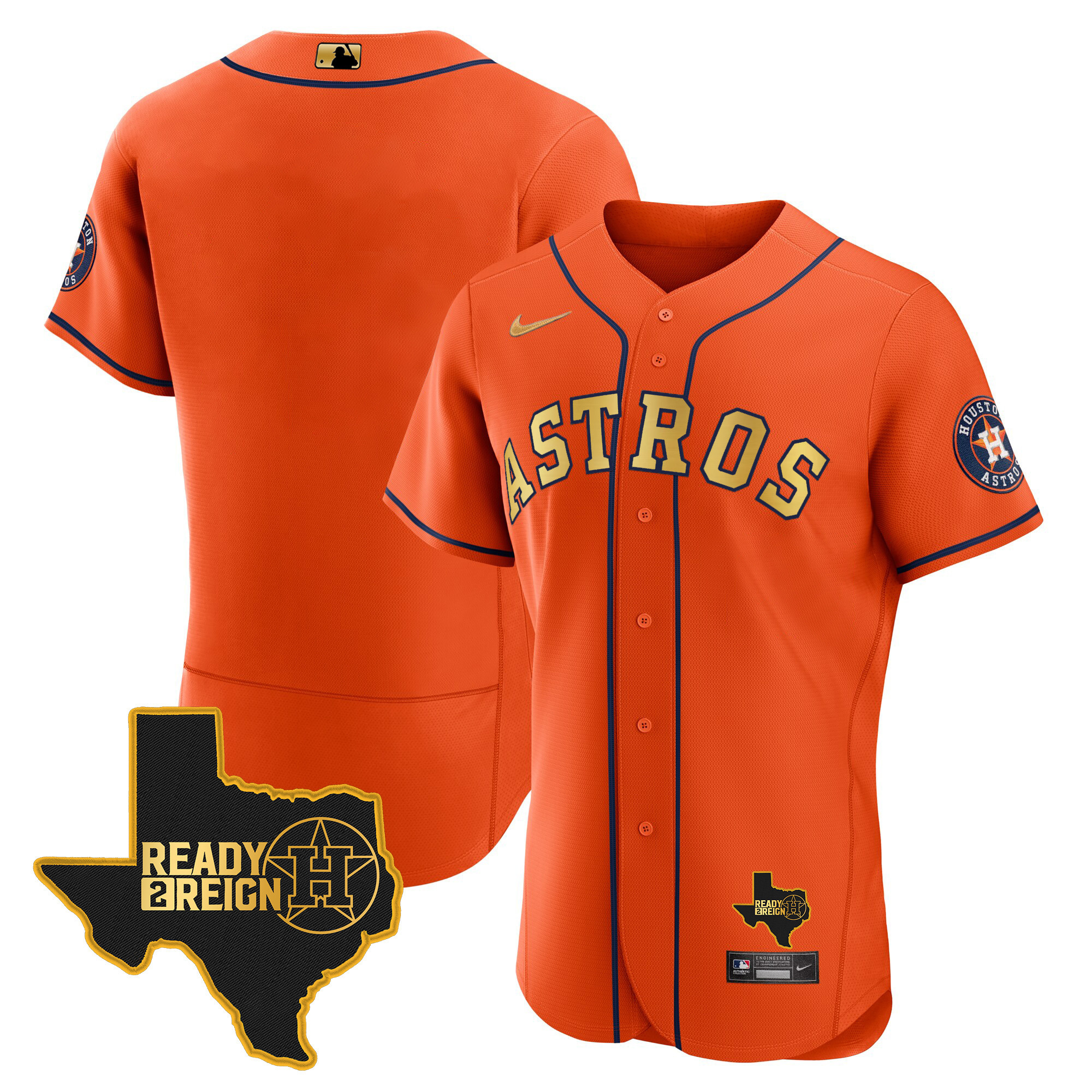 Men's Houston Astros 2024 Ready 2 Reign Flex Base Jersey - All Stitched - Image 21