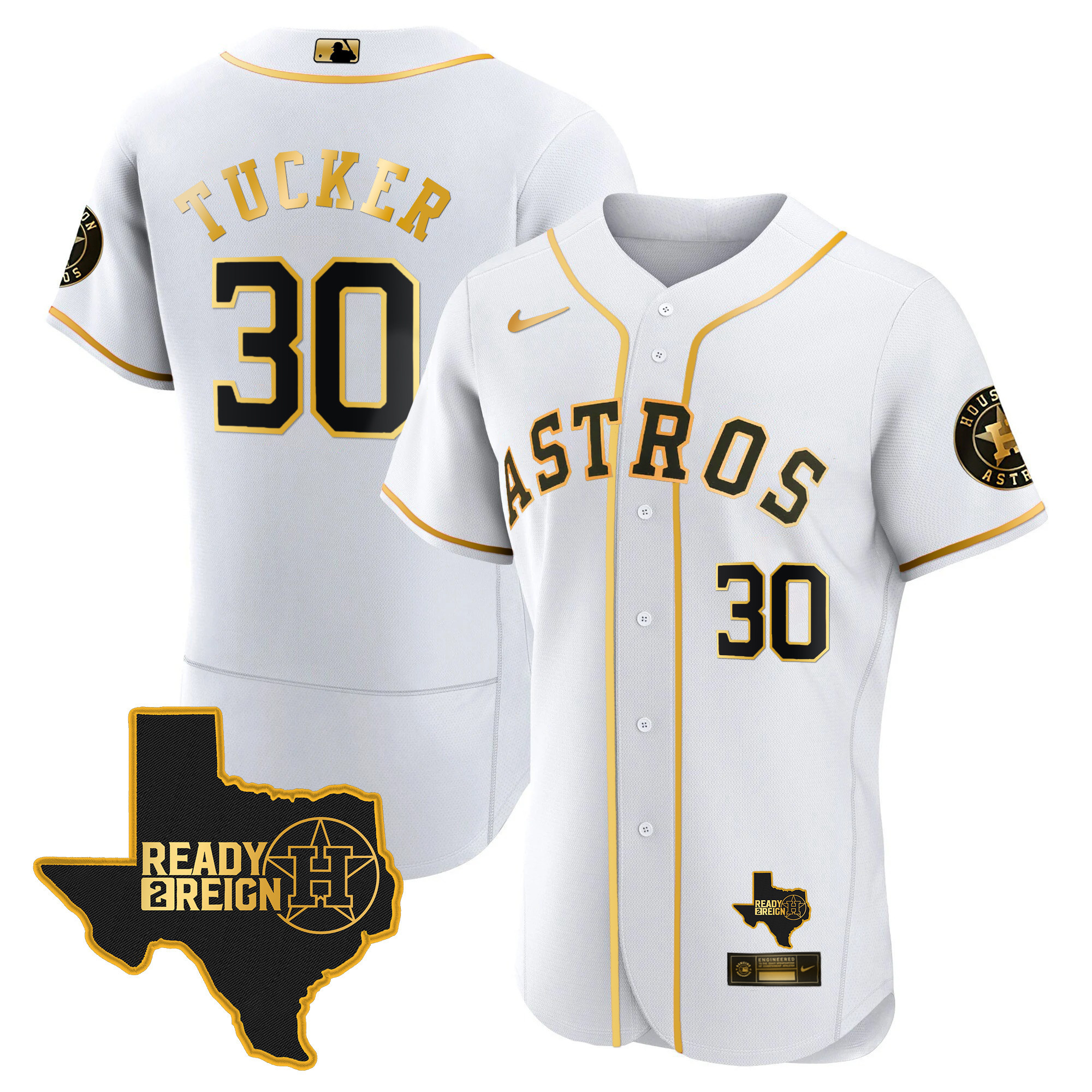 Men's Houston Astros 2024 Ready 2 Reign Flex Base Jersey - All Stitched - Image 13