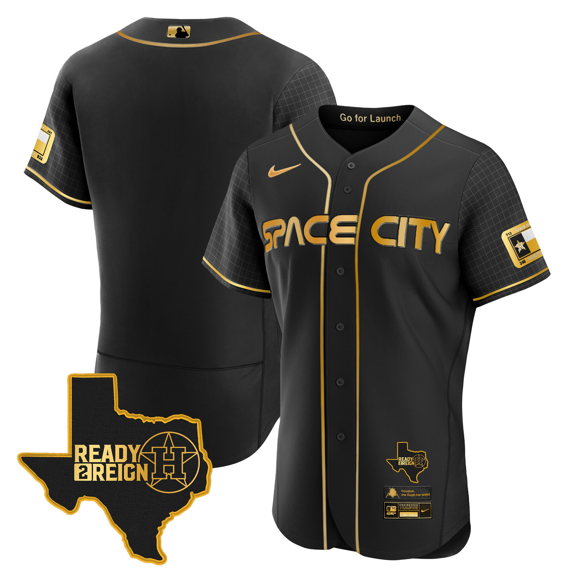 Men's Astros 2024 Space City Ready 2 Reign Flex Base Jersey - All Stitched - Image 7