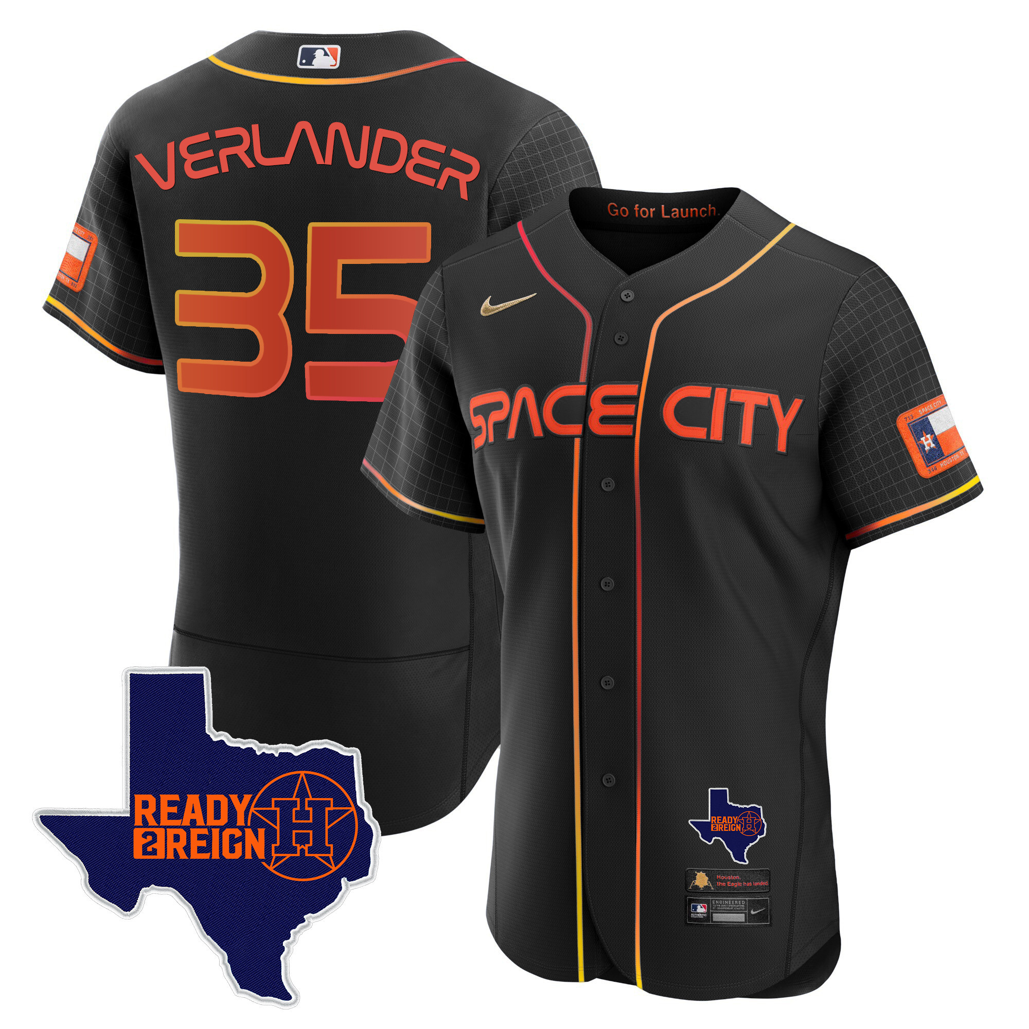 Men's Astros 2024 Space City Ready 2 Reign Flex Base Jersey - All Stitched - Image 19