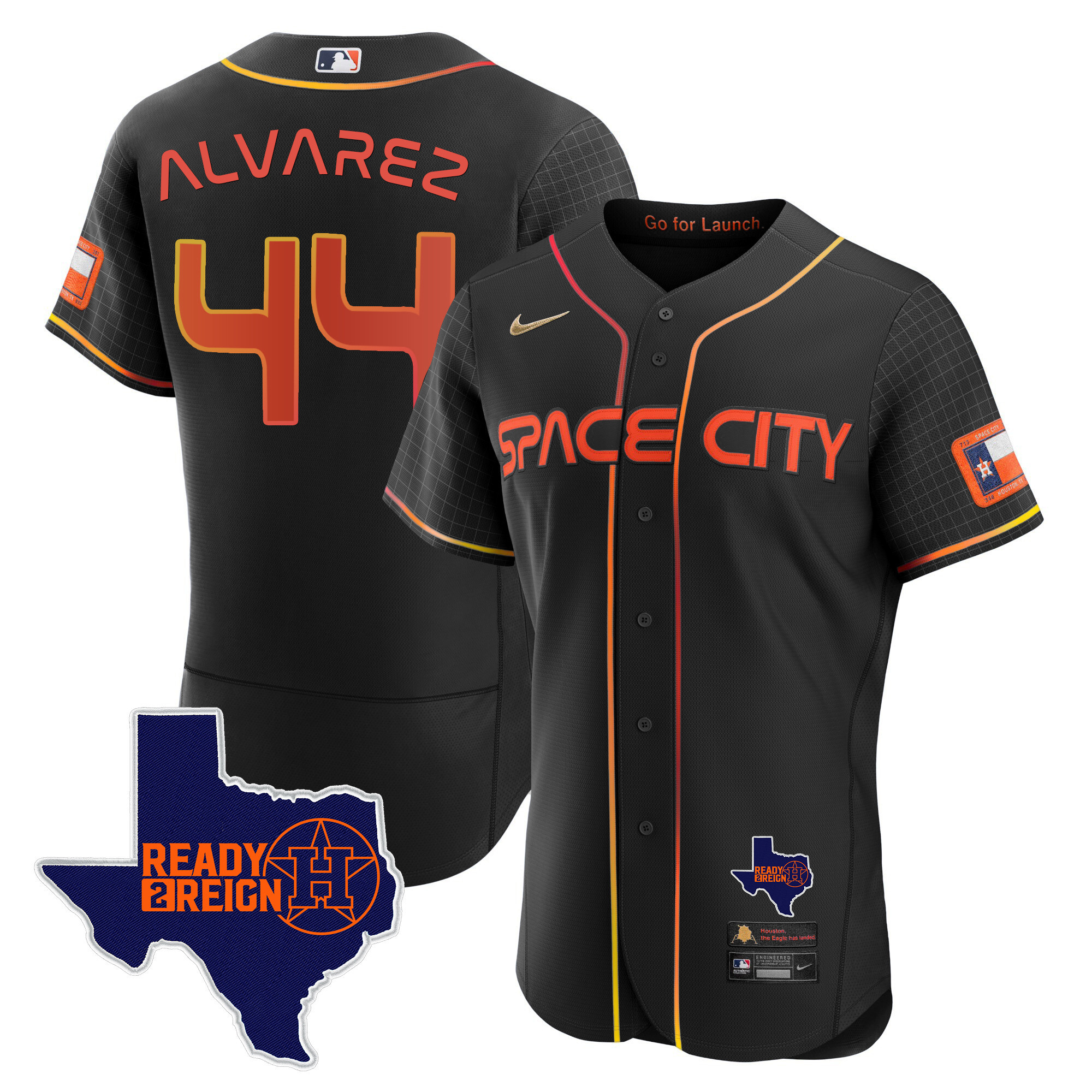 Men's Astros 2024 Space City Ready 2 Reign Flex Base Jersey - All Stitched - Image 18