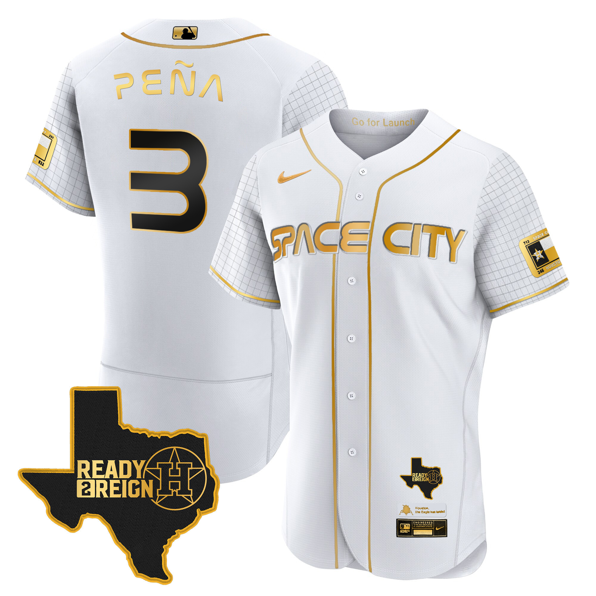 Men's Astros 2024 Space City Ready 2 Reign Flex Base Jersey - All Stitched - Image 8