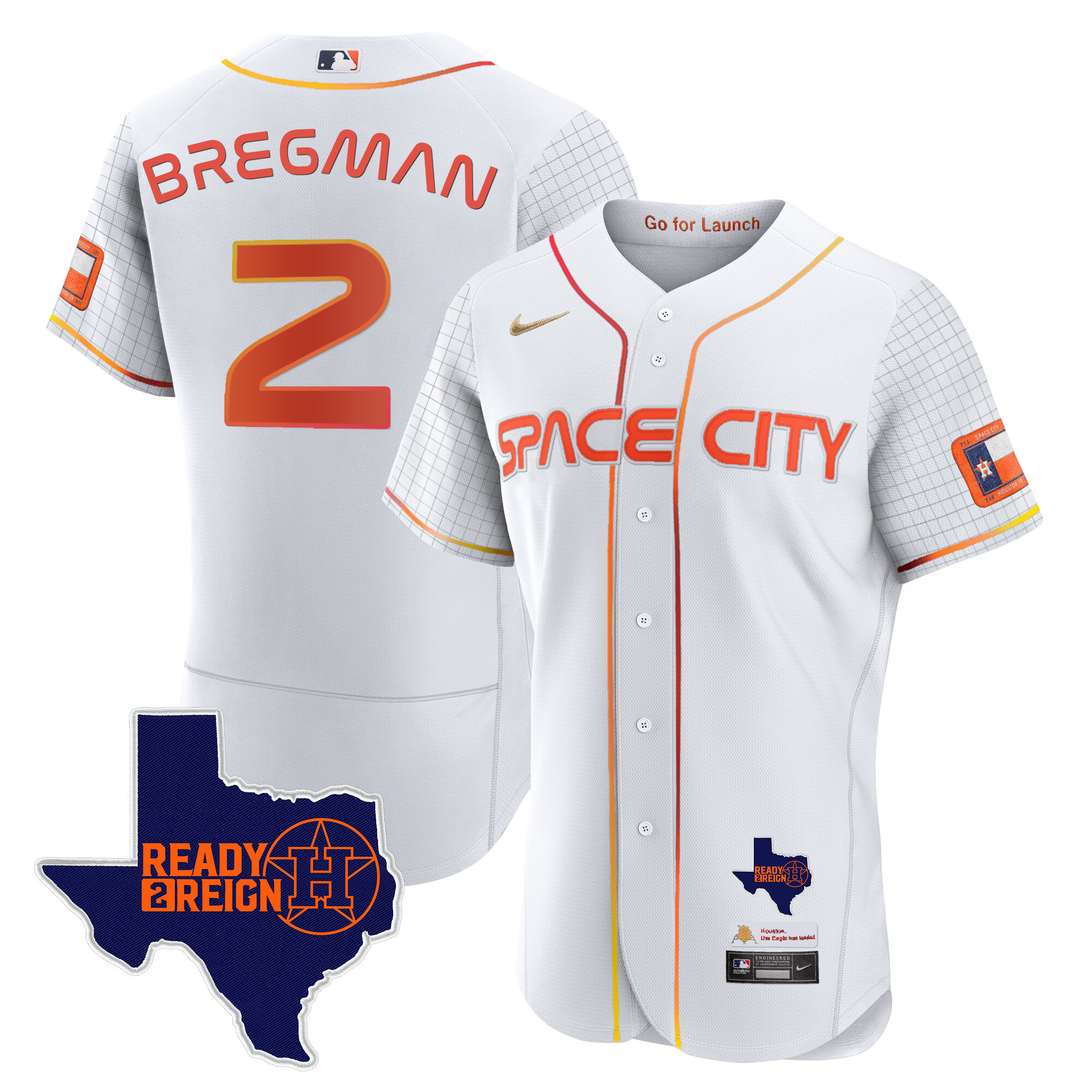 Men's Astros 2024 Space City Ready 2 Reign Flex Base Jersey - All Stitched - Image 23