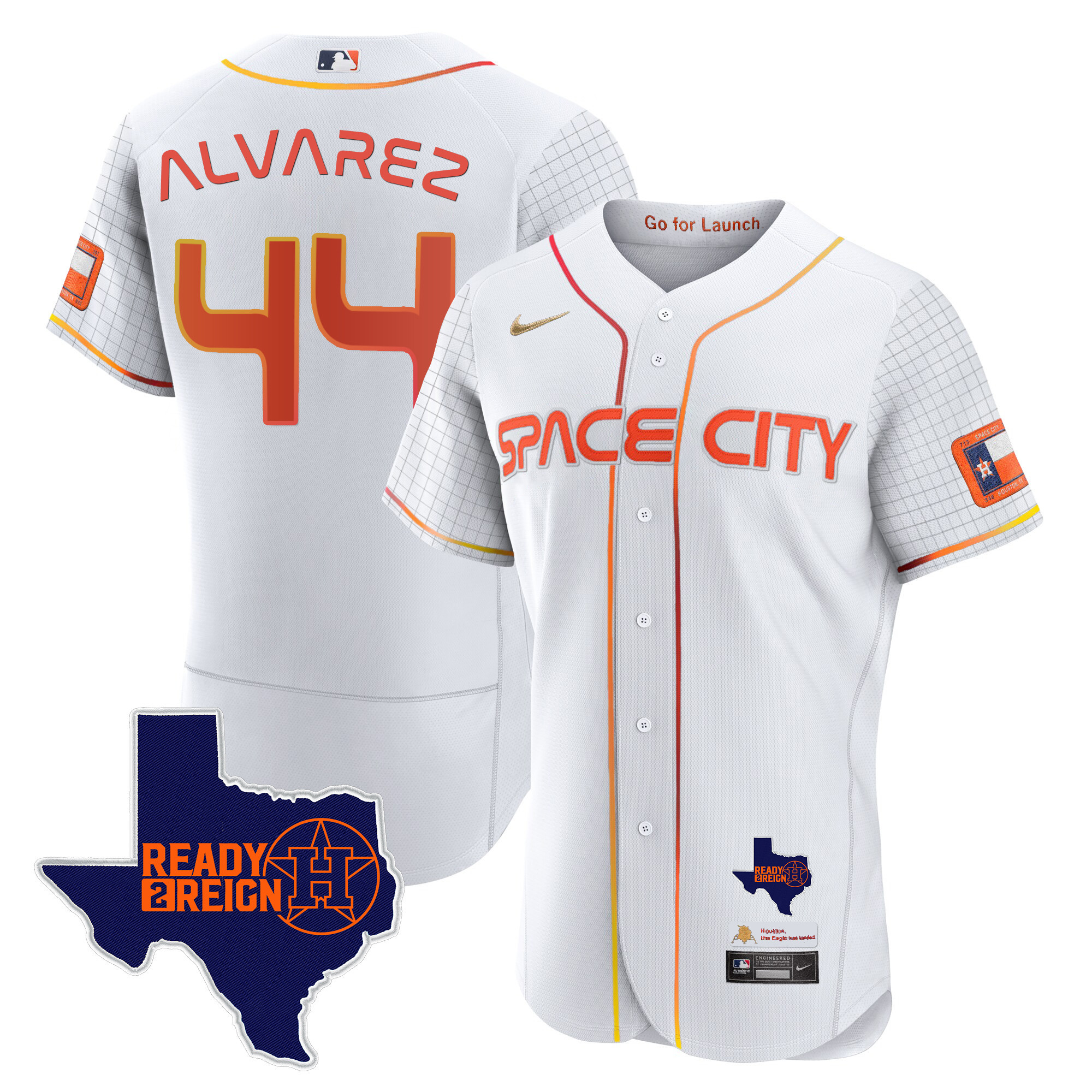 Men's Astros 2024 Space City Ready 2 Reign Flex Base Jersey - All Stitched - Image 25