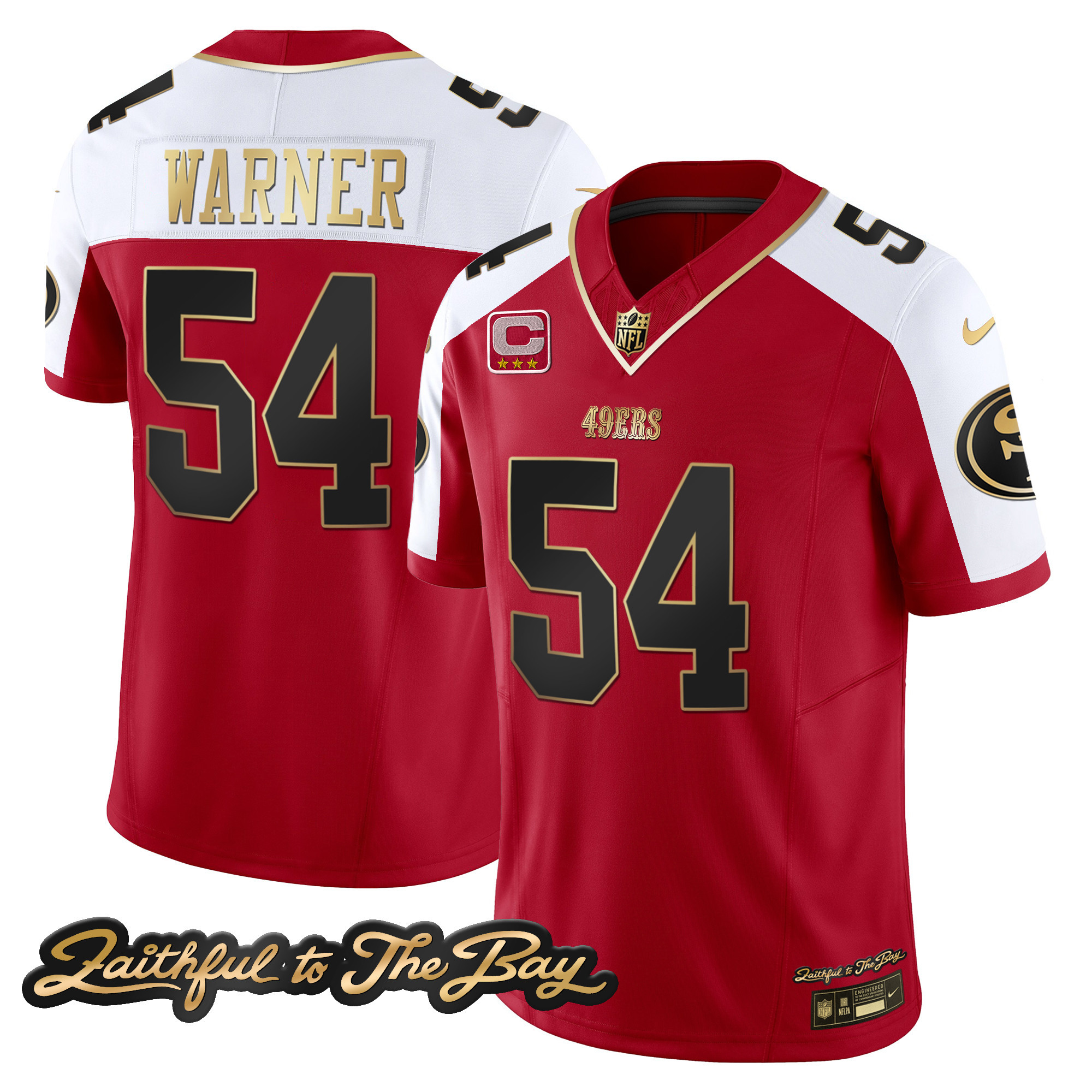 Men's 49ers Faithful To The Bay Patch Vapor Limited Jersey V3 - All Stitched - Image 45