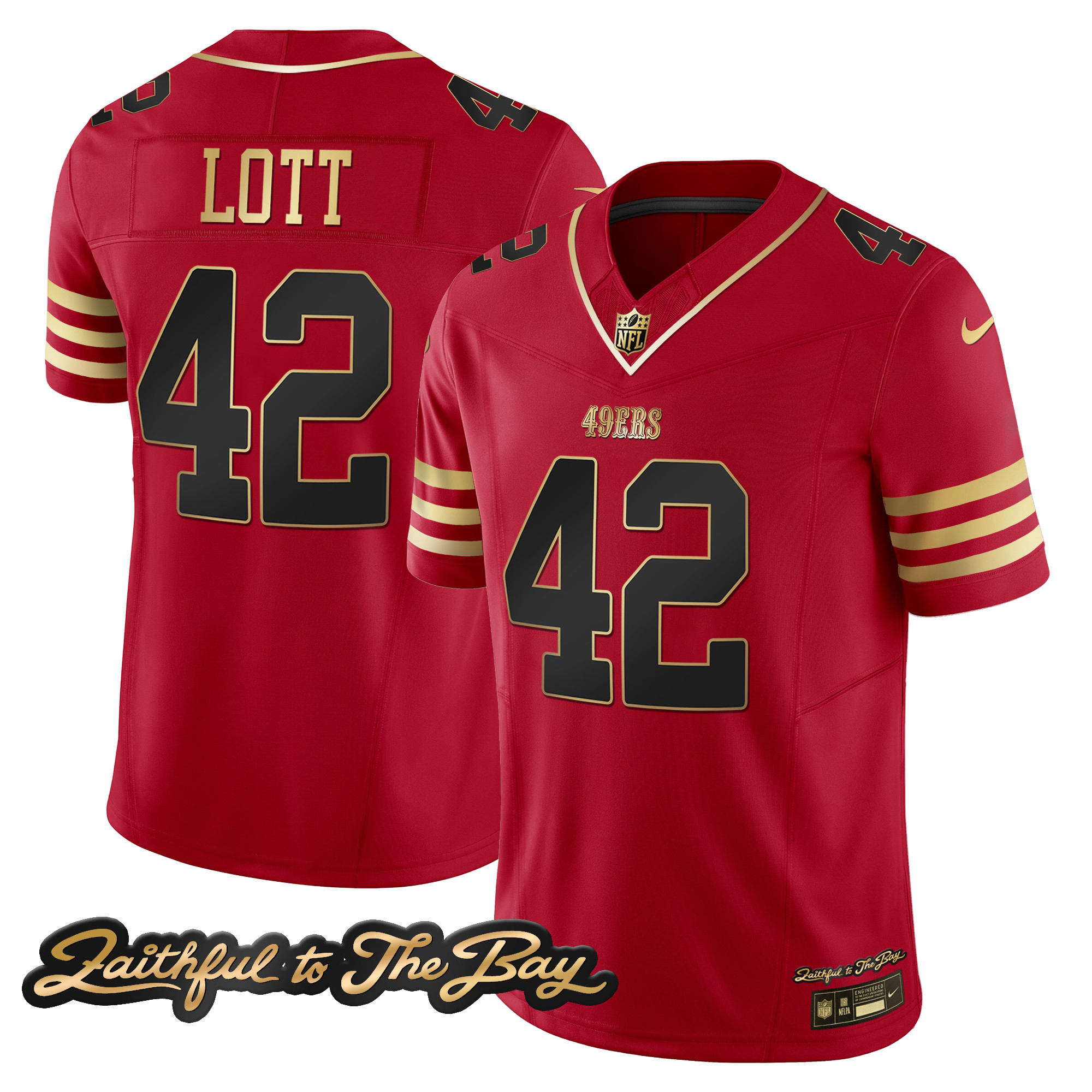 Men's 49ers Faithful To The Bay Patch Vapor Limited Jersey V3 - All Stitched - Image 19