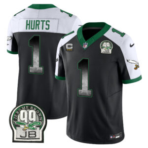 Men's Eagles Arch Smoke Kelly Green Vapor Jersey - All Stitched