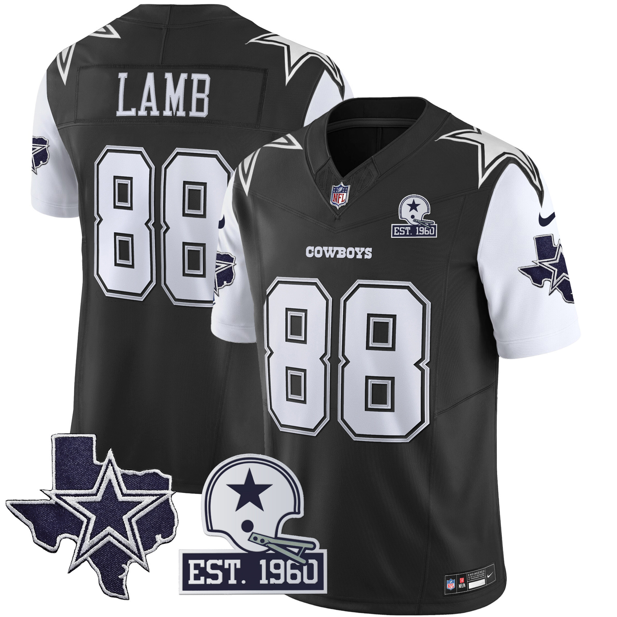 Men's Cowboys Throwback Texas Patch Vapor Limited Jersey - All Stitched - Image 26