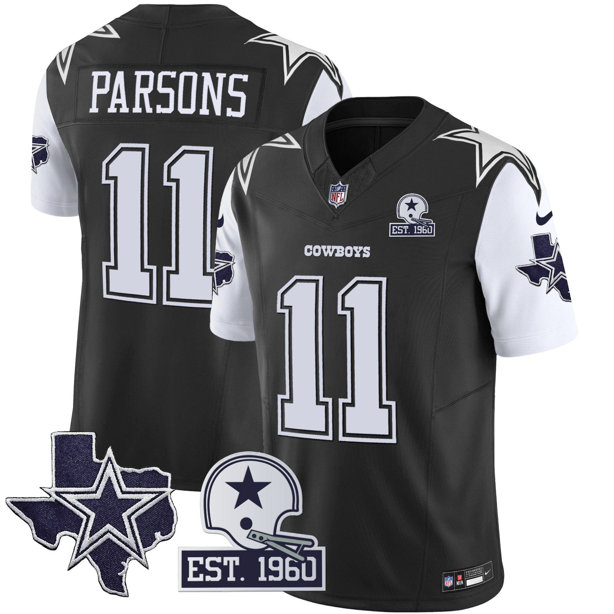 Men's Cowboys Throwback Texas Patch Vapor Limited Jersey - All Stitched - Image 30