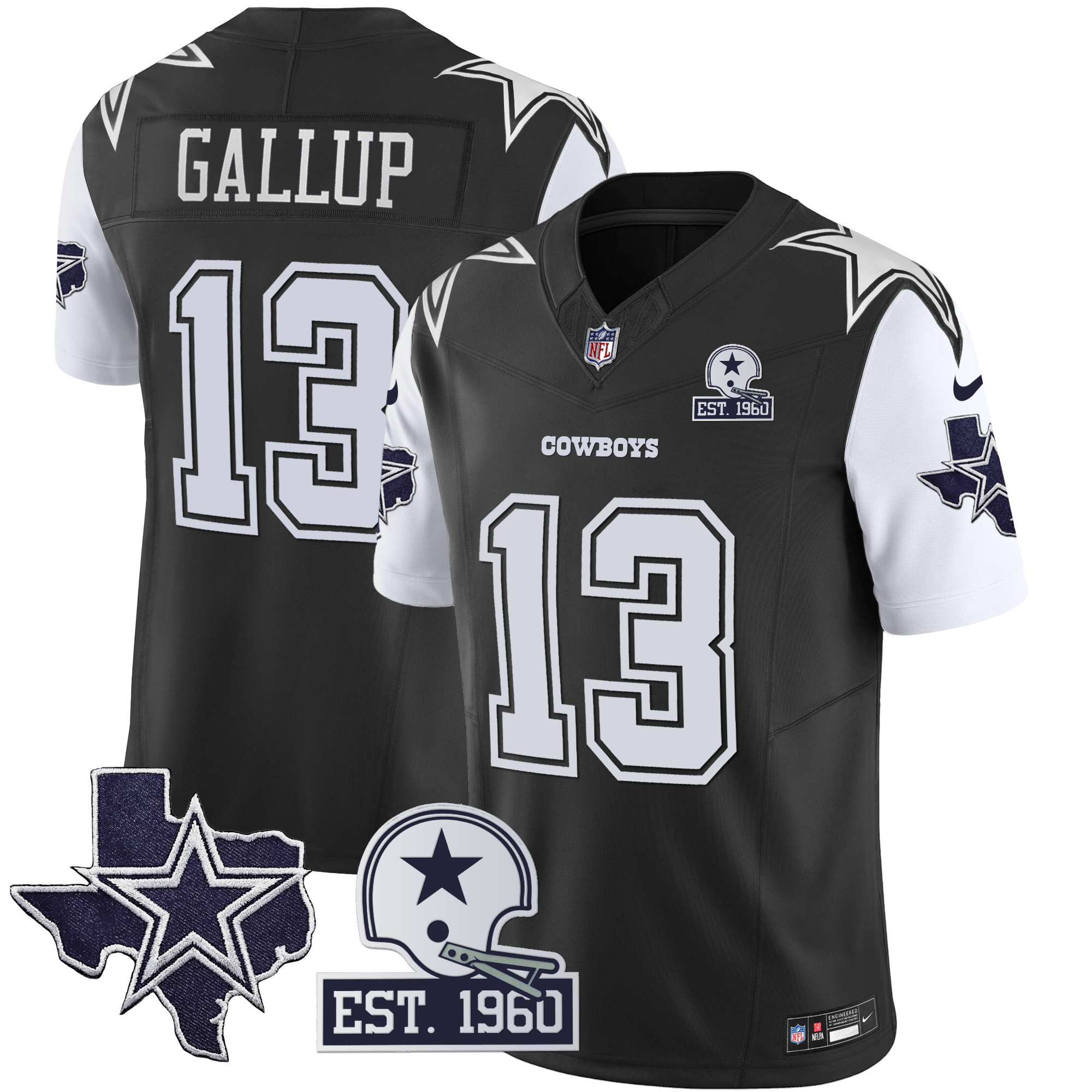 Men's Cowboys Throwback Texas Patch Vapor Limited Jersey - All Stitched - Image 29