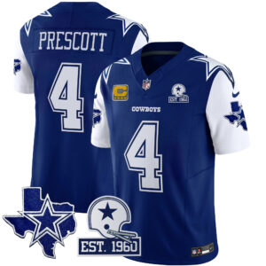 Men's Cowboys Throwback Texas Patch Vapor Limited Jersey - All Stitched
