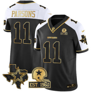 Men's Cowboys Texas Patch Gold Vapor Jersey - All Stitched