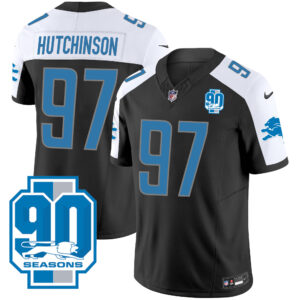 Men's Detroit Lions 90th Year Patch Jersey - All Stitched