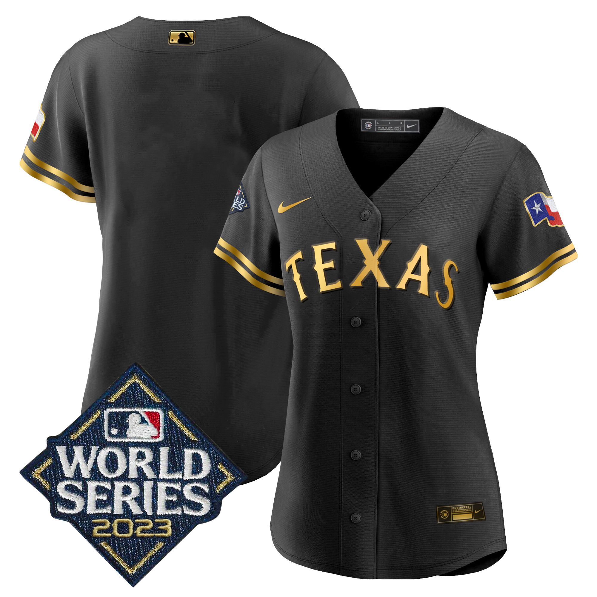 Women's Texas Rangers 2023 World Series Baseball Jersey - All Stitched - Image 9
