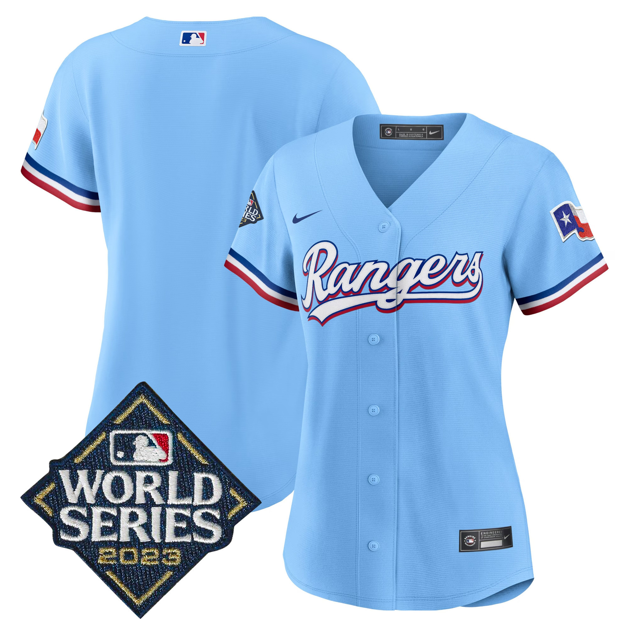 Women's Texas Rangers 2023 World Series Baseball Jersey - All Stitched - Image 45