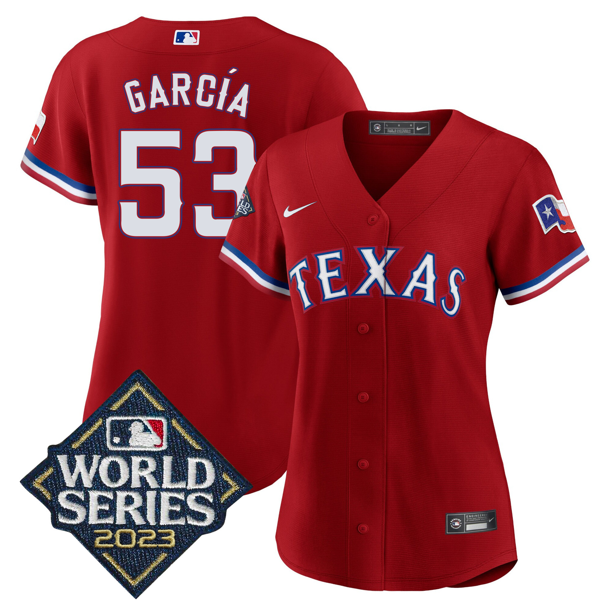 Women's Texas Rangers 2023 World Series Baseball Jersey - All Stitched - Image 32