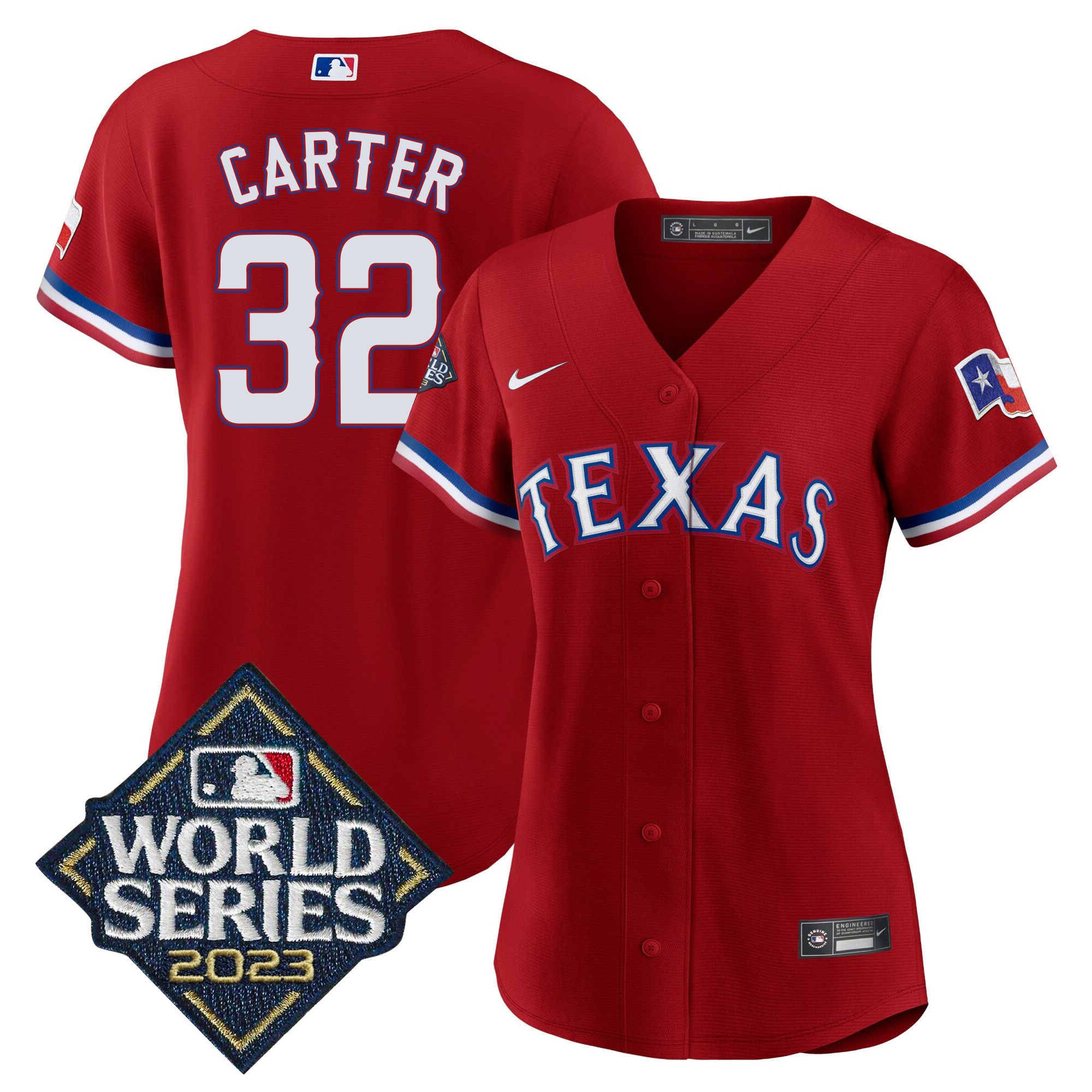 Women's Texas Rangers 2023 World Series Baseball Jersey - All Stitched - Image 34