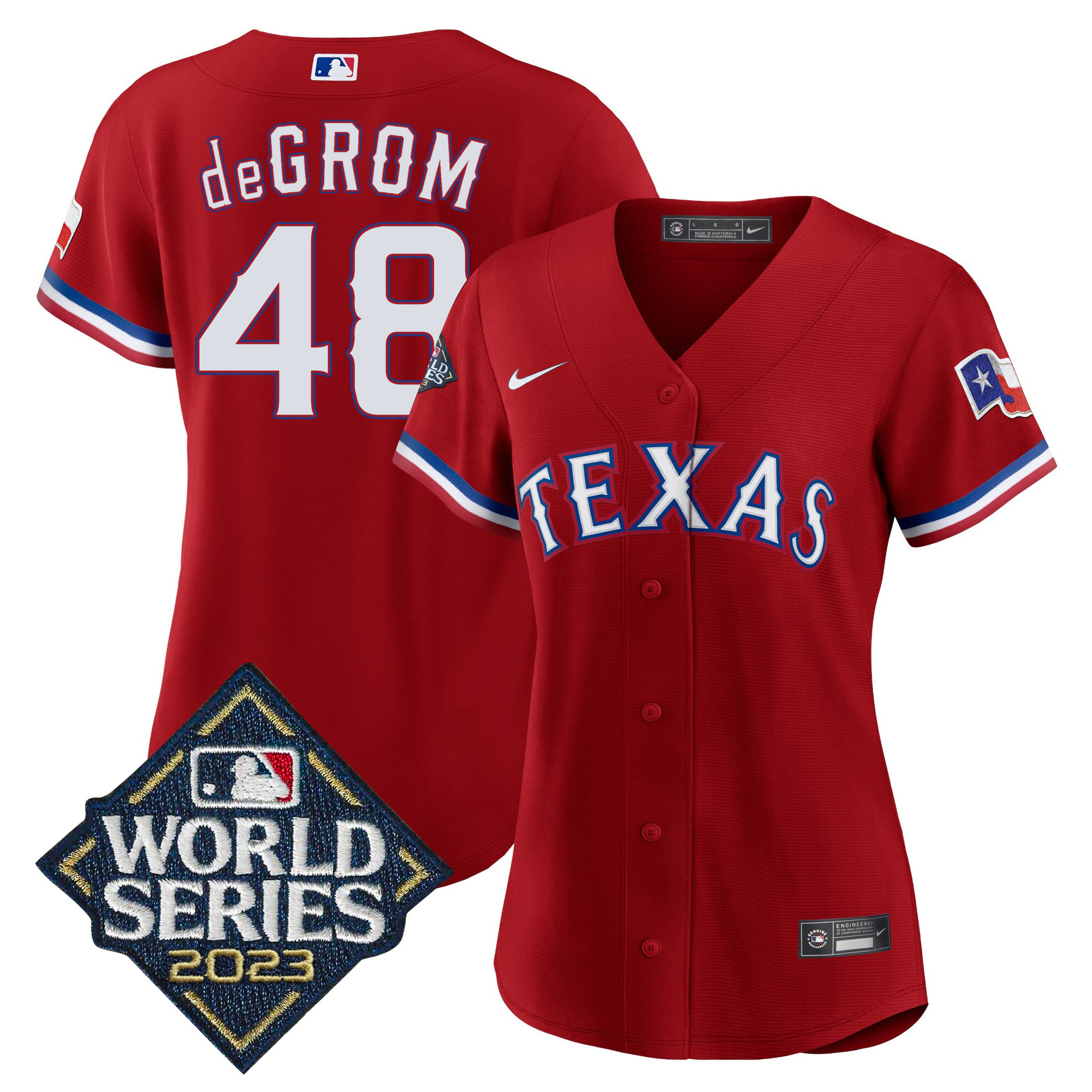 Women's Texas Rangers 2023 World Series Baseball Jersey - All Stitched - Image 30