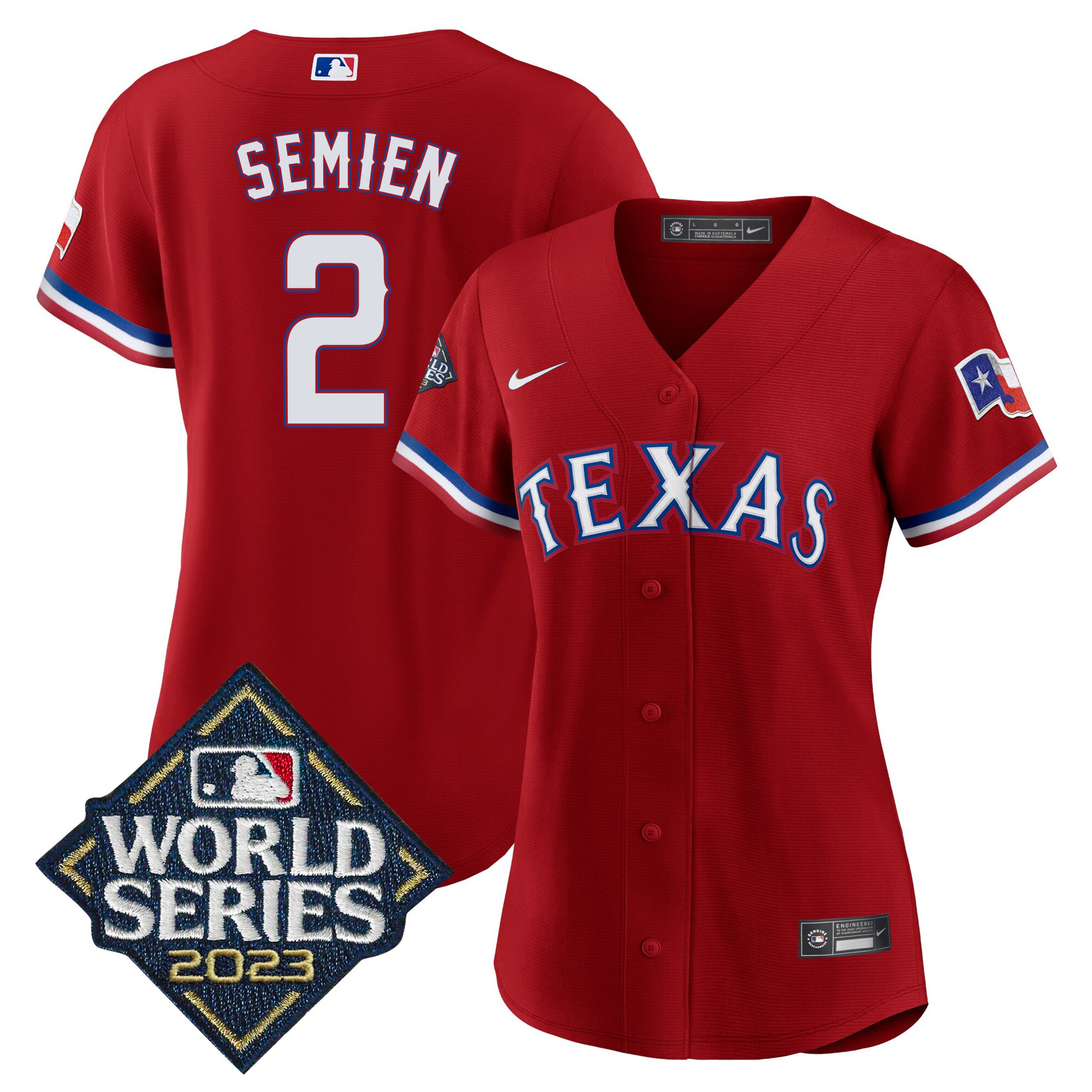 Women's Texas Rangers 2023 World Series Baseball Jersey - All Stitched - Image 29