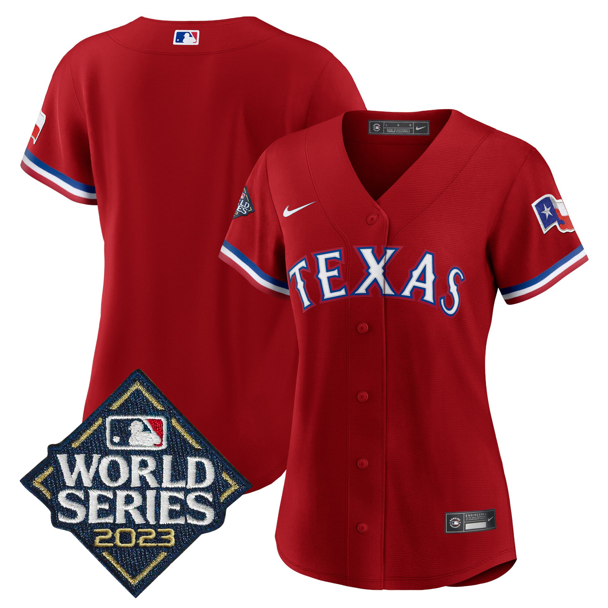 Women's Texas Rangers 2023 World Series Baseball Jersey - All Stitched - Image 36